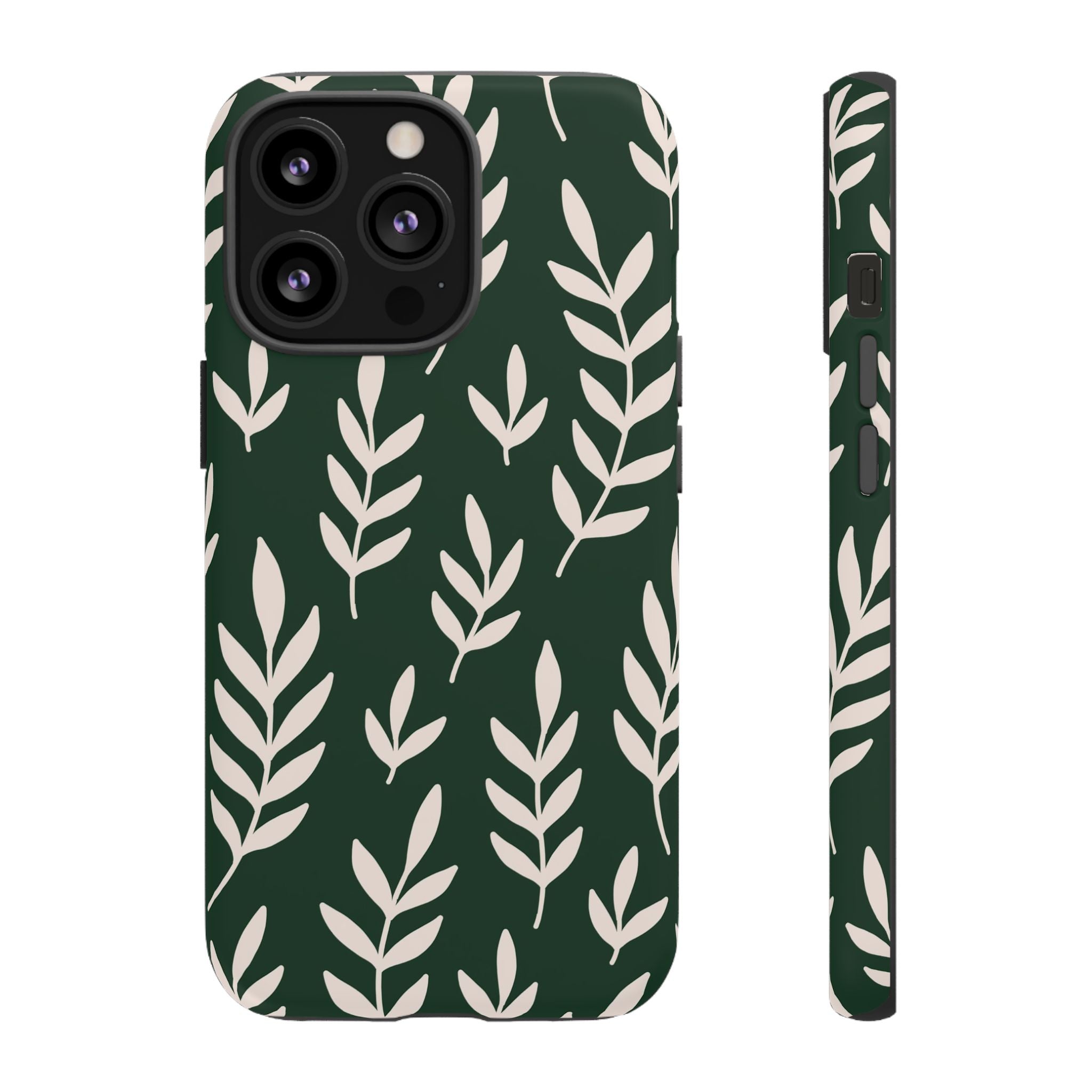Leafy Phone Case, Tough Cases for Nature Lovers, Green Leaf Design, Eco-Friendly, Stylish Mobile Cover, Gift for Her