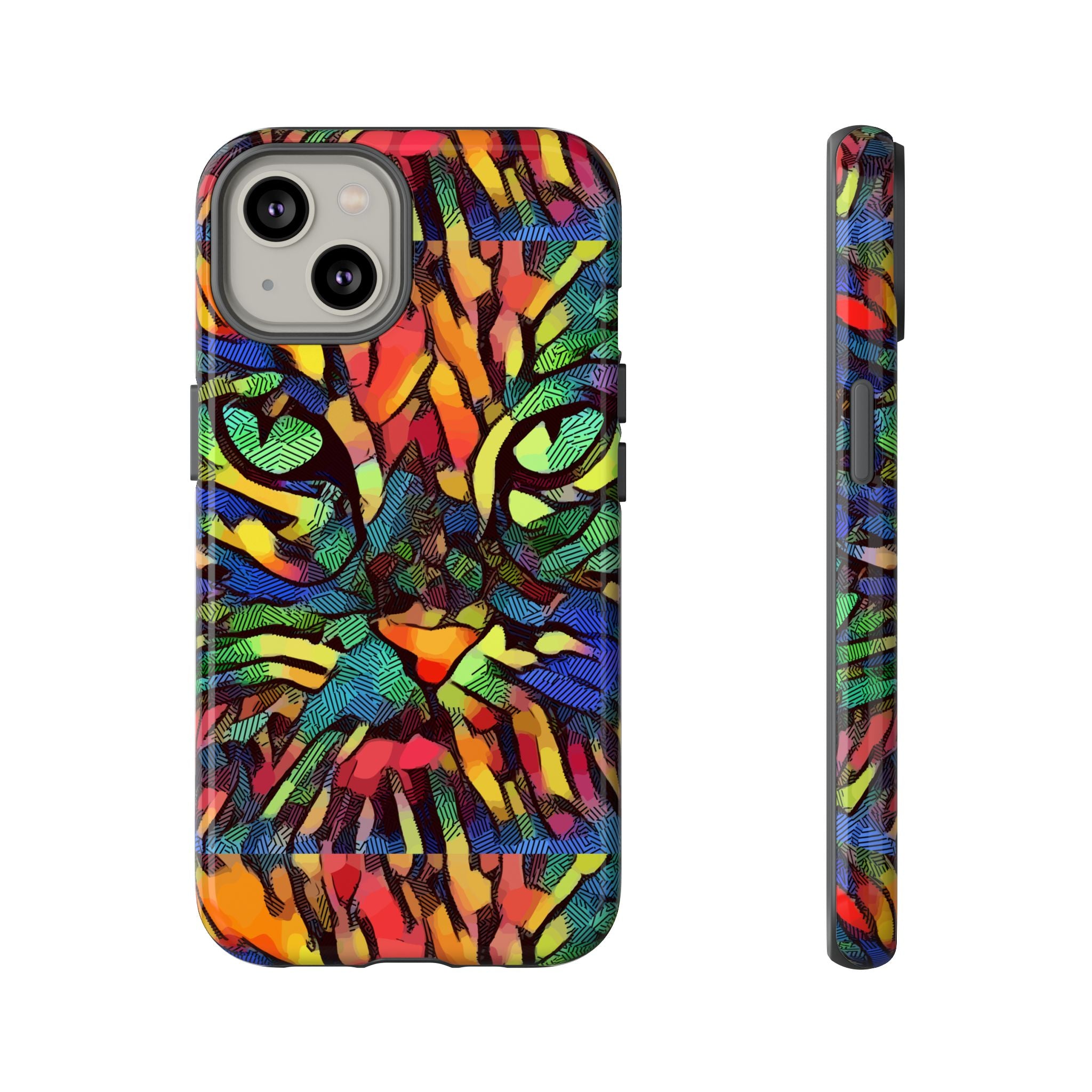 Colorful Phone Cases for Vibrant Style - Tough Cases, Unique Gifts, Animal Print, Artistic Design, Phone Accessories, Eco-Friendly