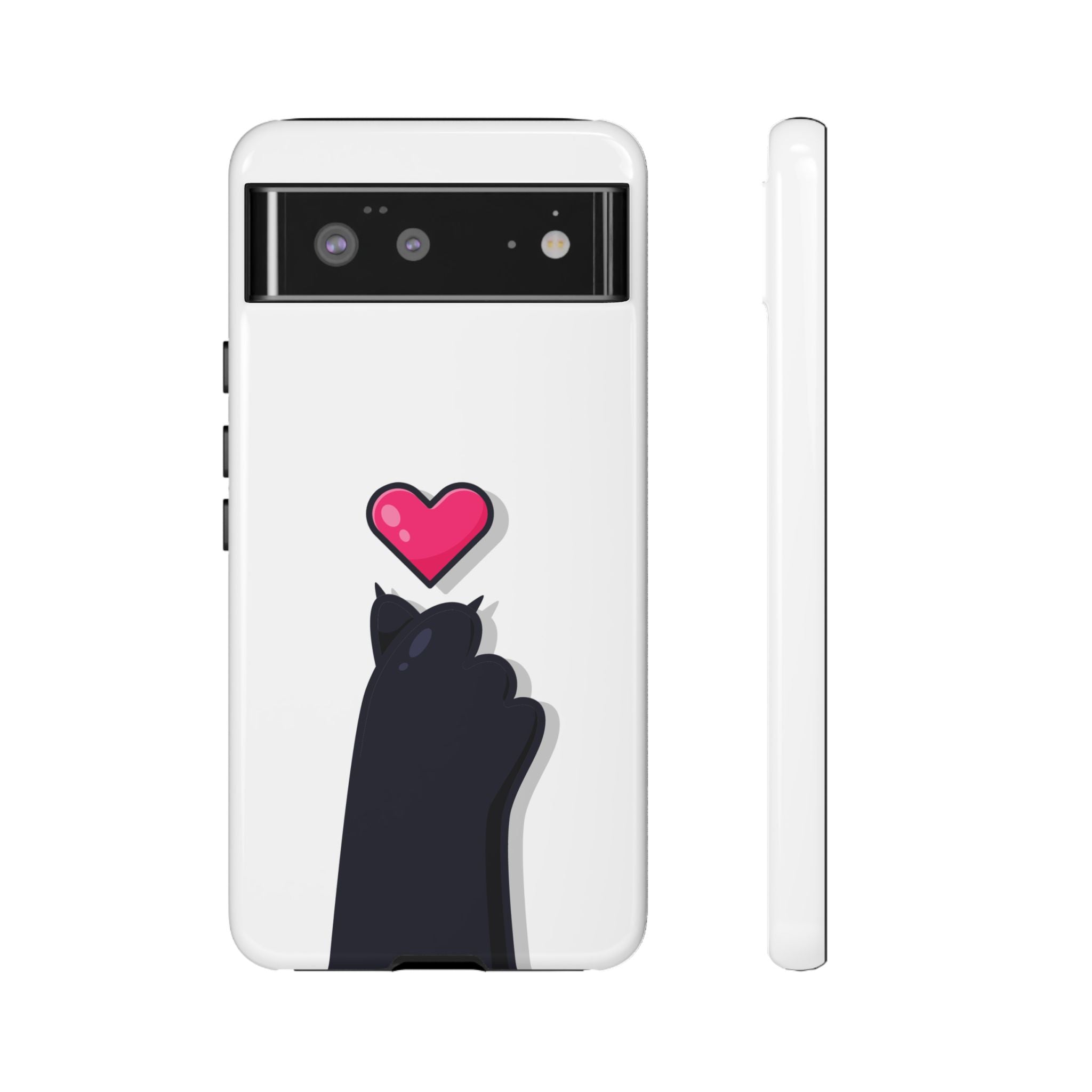 Cute Cat Love Phone Case, Tough Cell Phone Cover, Animal Lover Gifts, Pet Parent Accessories, Valentine's Day Essentials