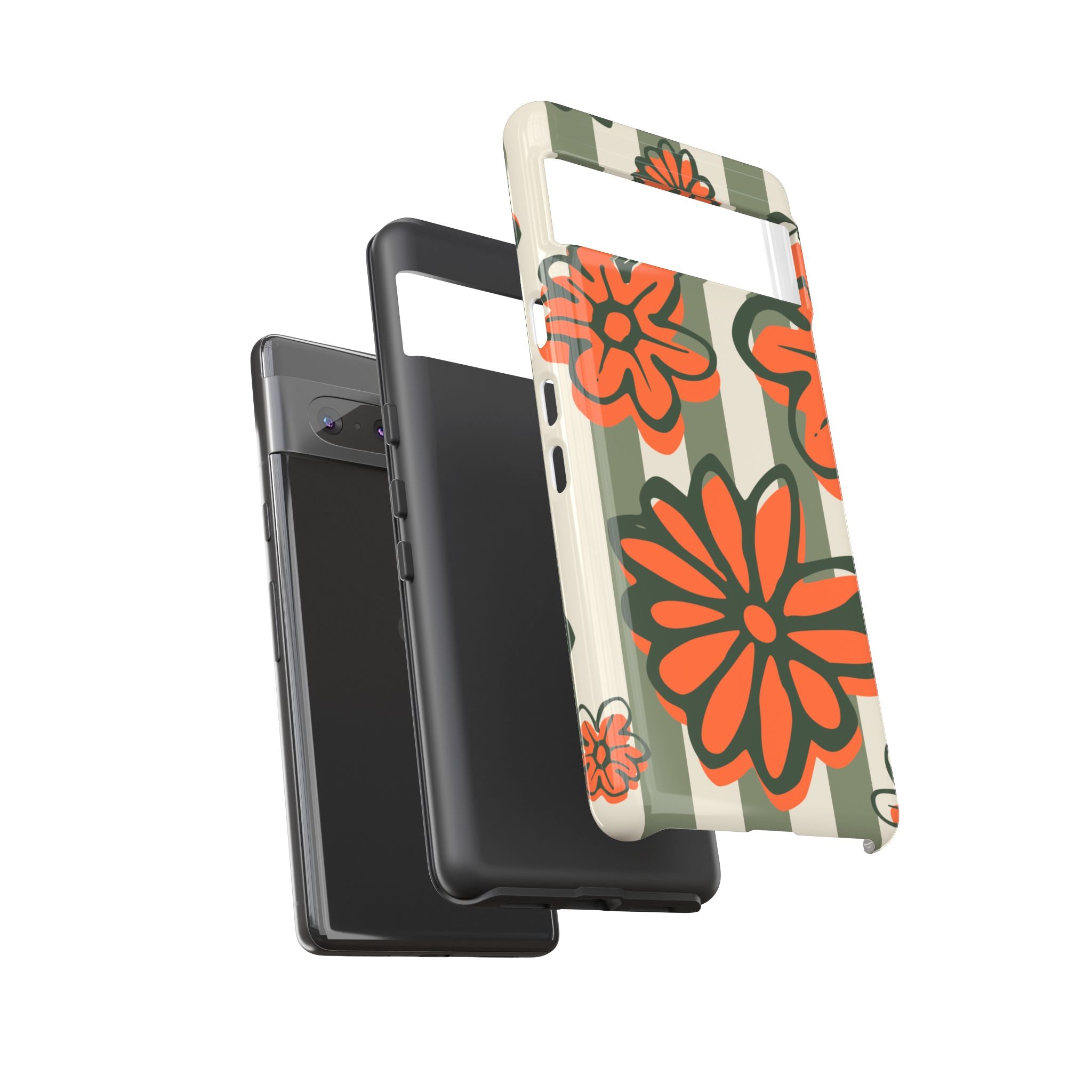 Floral Tough Phone Case - Trendy Protector for Pet Lovers, Super Cute Gift, Floral Design, Stylish Phone Cover, Unique Accessory