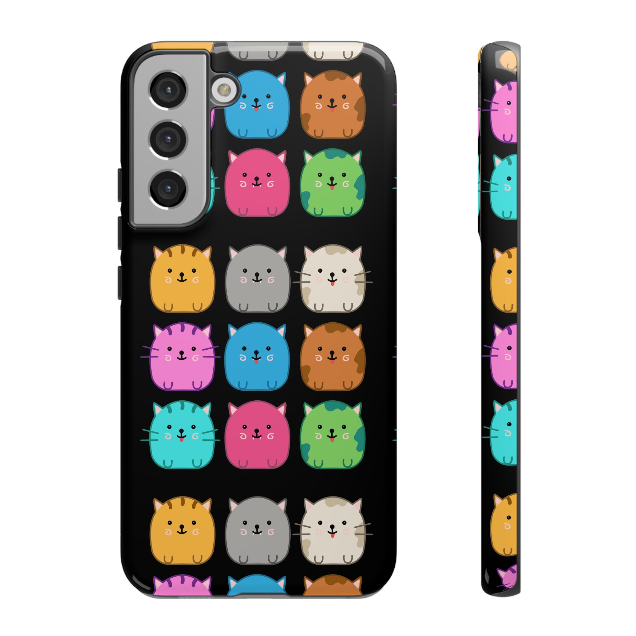 Cute Cat Phone Case, Kawaii Animal Lover Gift, Tough Phone Cover for Kids and Adults, Fun Cat Designs for Birthdays, Pet Lovers