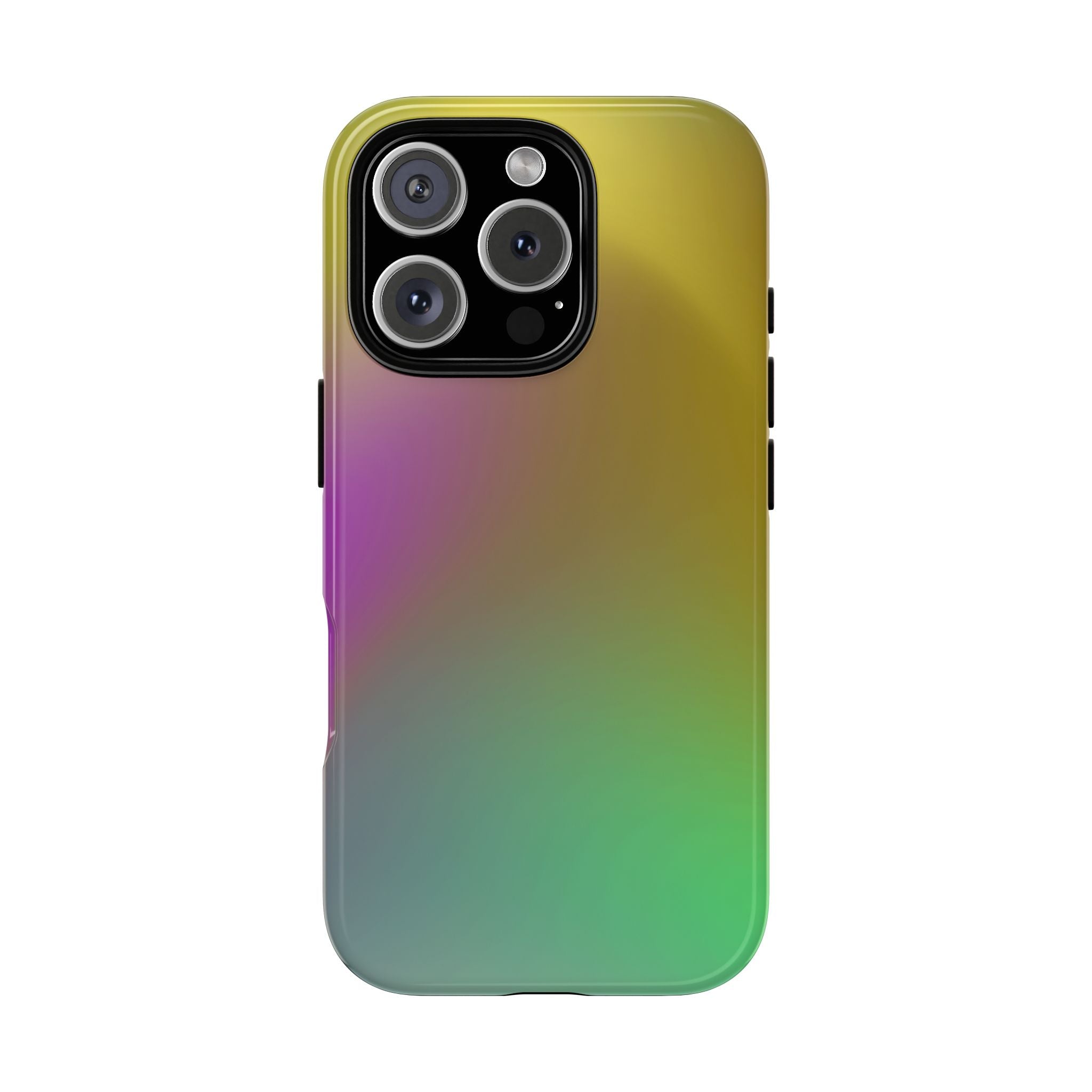 Vibrant Phone Case, Tough Cases, Colorful Phone Cover, Durable Mobile Case, Yellow Green Gradient Design