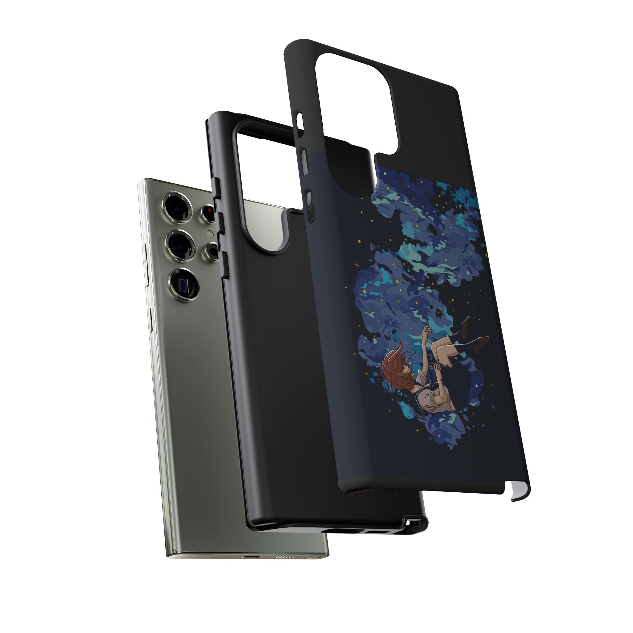Tough Cases Phone Case - Artistic Galaxy Design, Cute Sleeve for Teens, Gift for Students, Unique Mobile Accessory, Trendy Tech Protection