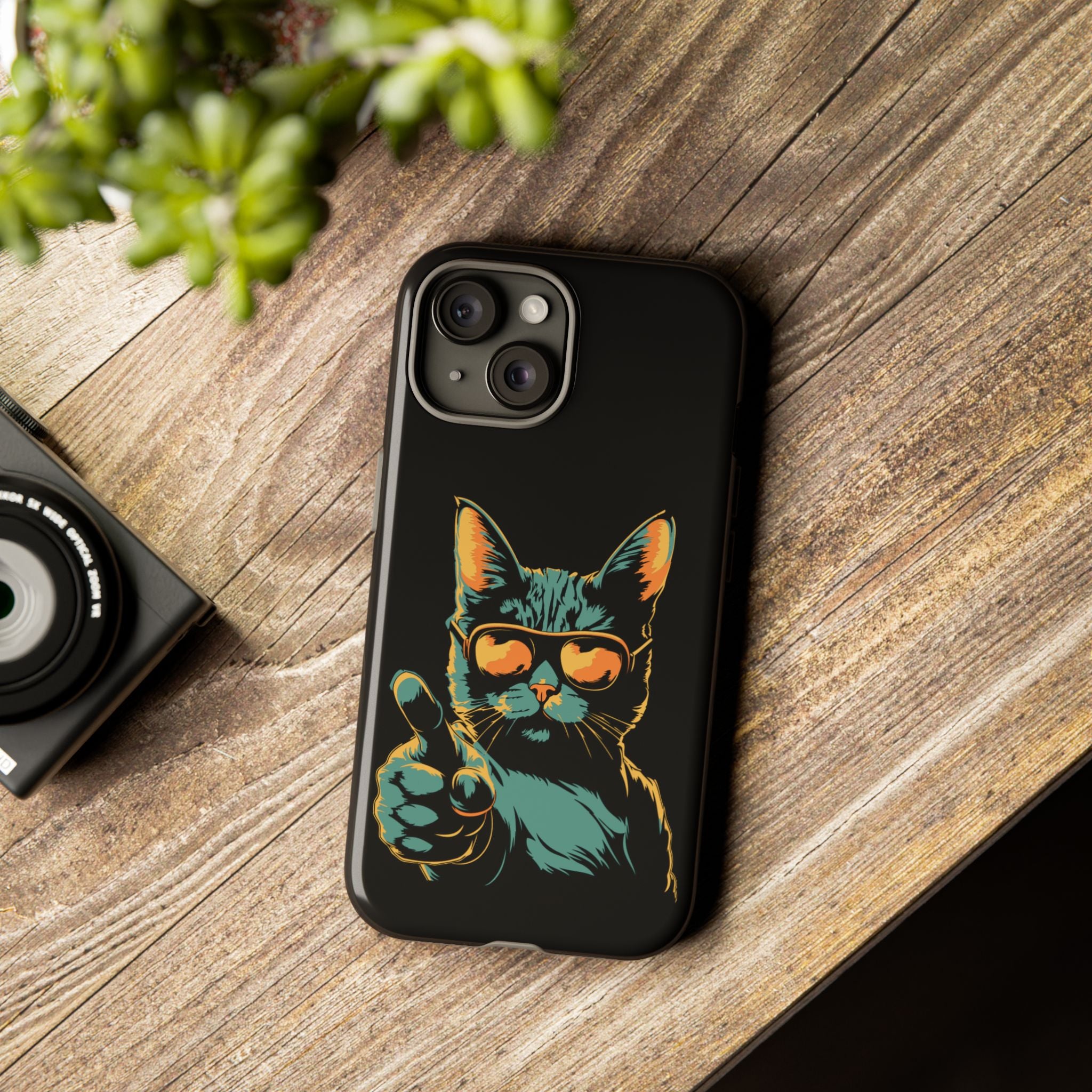 Cool Cat Phone Case, Stylish Phone Cover, Pet Lover Gift, Cute Cat Design, Fun Cat Accessories