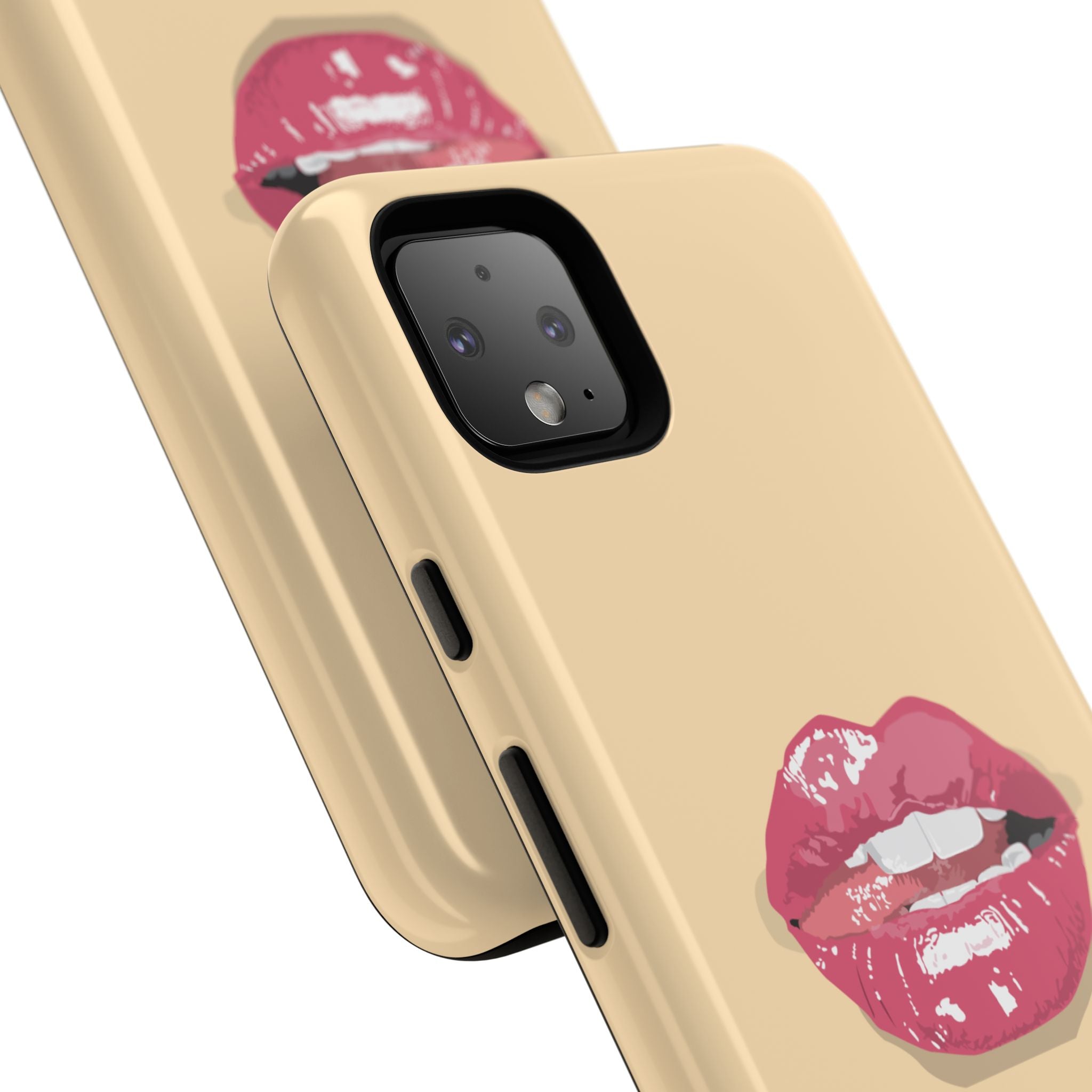 Stylish Phone Case with Lip Print, Trendy Mobile Cover, Fashion Accessory, Gift for Her, Cute Cell Phone Case