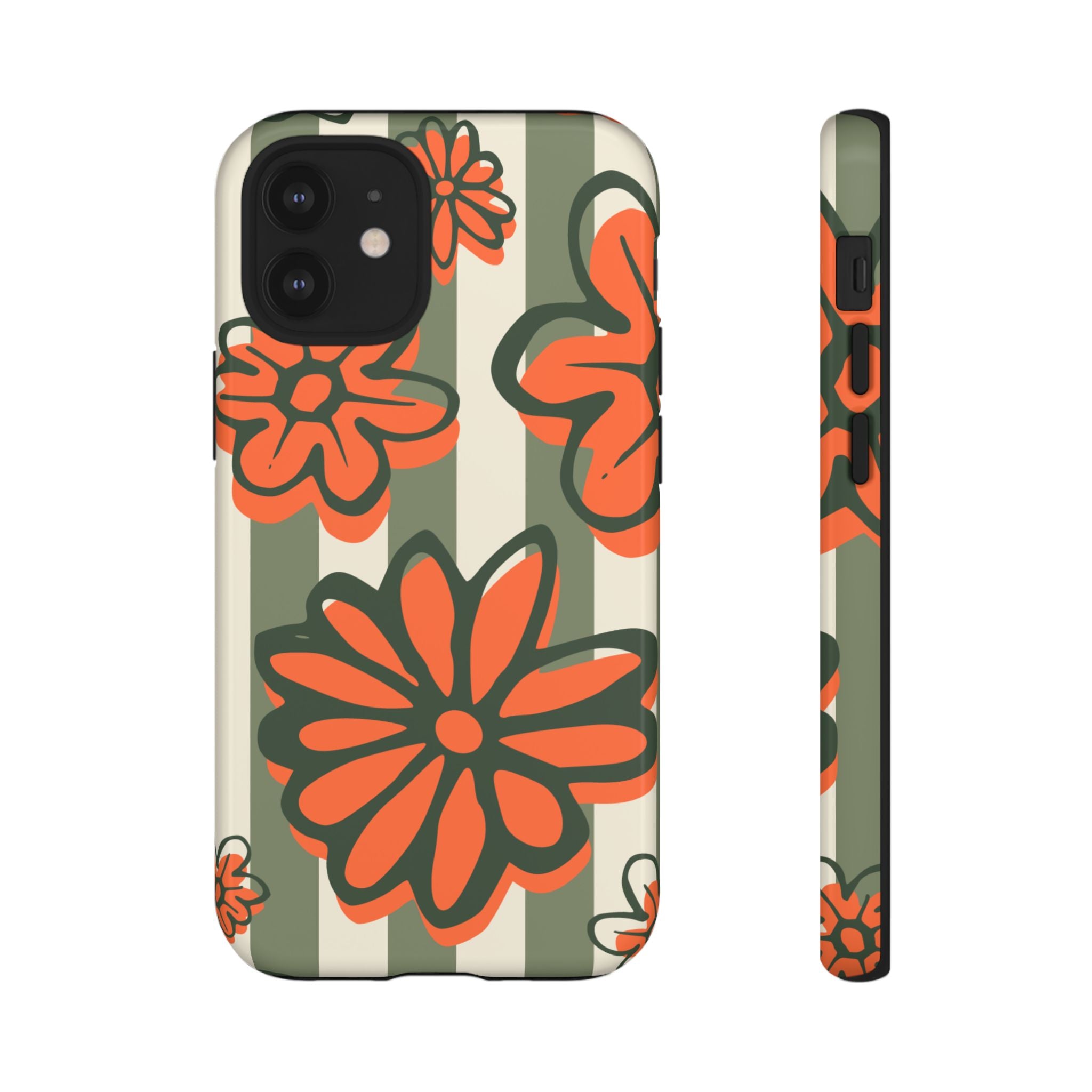 Floral Tough Phone Case - Trendy Protector for Pet Lovers, Super Cute Gift, Floral Design, Stylish Phone Cover, Unique Accessory