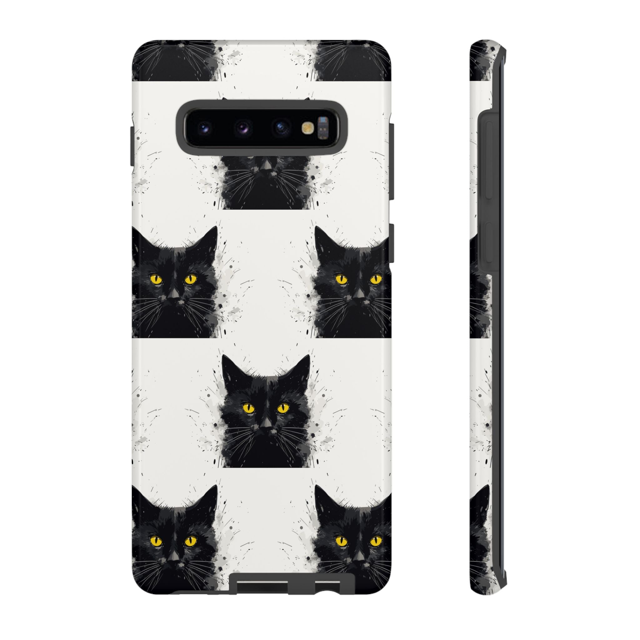 Black Cat Phone Case, Tough Cases, Cat Lover Gift, Unique Design, Halloween, Animal Accessories, Custom Phone Cover