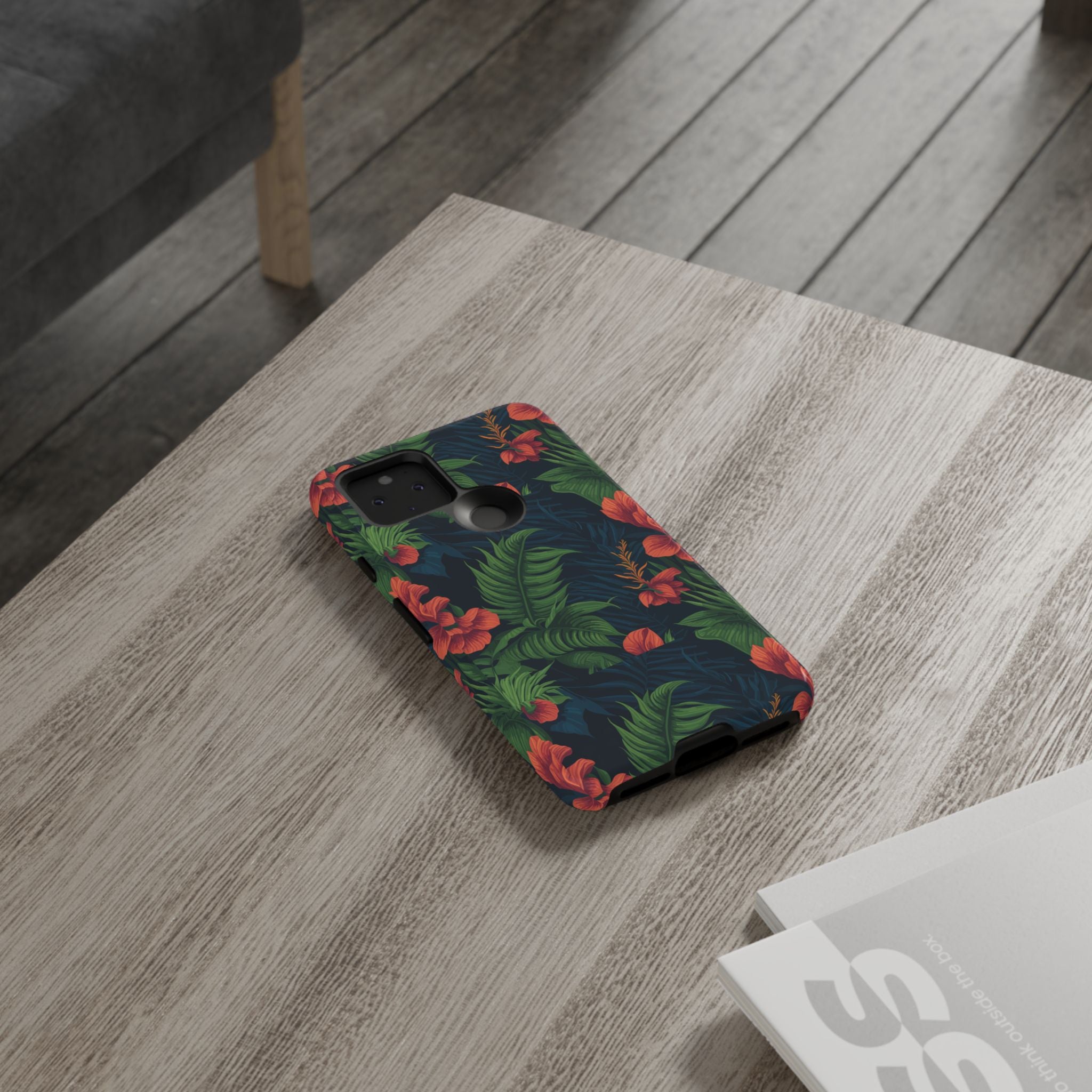 Tropical Phone Case with Floral Design, Eco-Friendly Protection for Summer Vibes, Ideal Gift for Nature Lovers, Vibrant Background