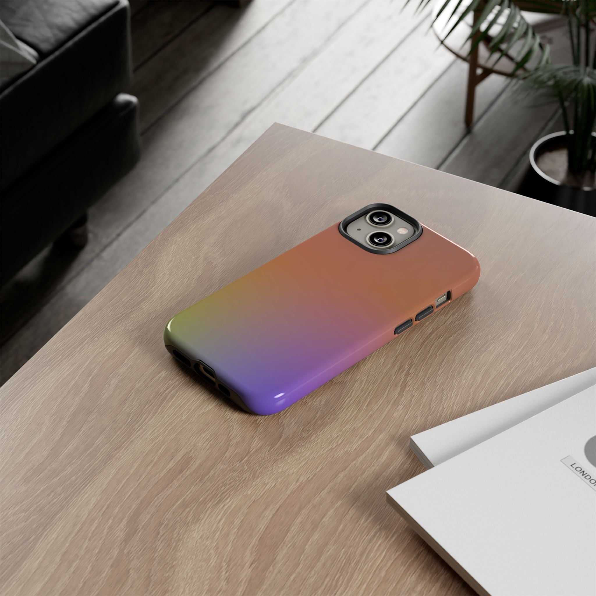 Colorful Gradient Phone Case, Tough Cases for iPhone, Customizable Phone Cover, Trendy Tech Accessory, Gift for Tech Lovers