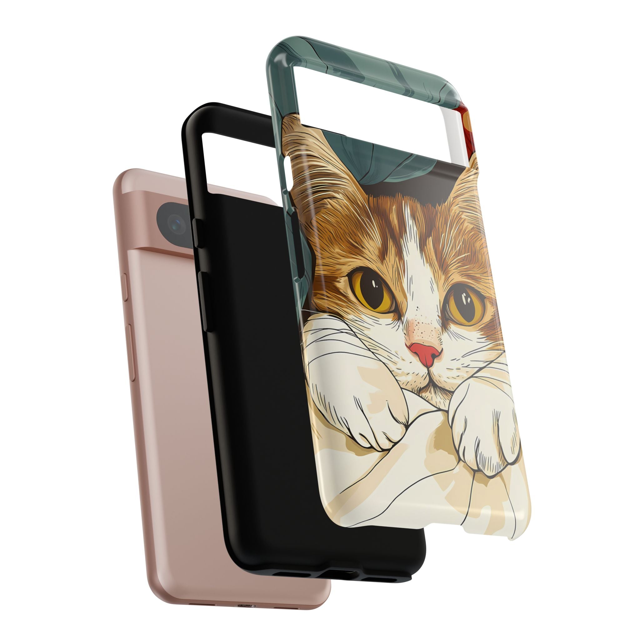 Cute Cat Phone Case - Ideal for Cat Lovers, Pet Owners, Birthday Gifts, Smartphone Accessories, Funny Pet Humor