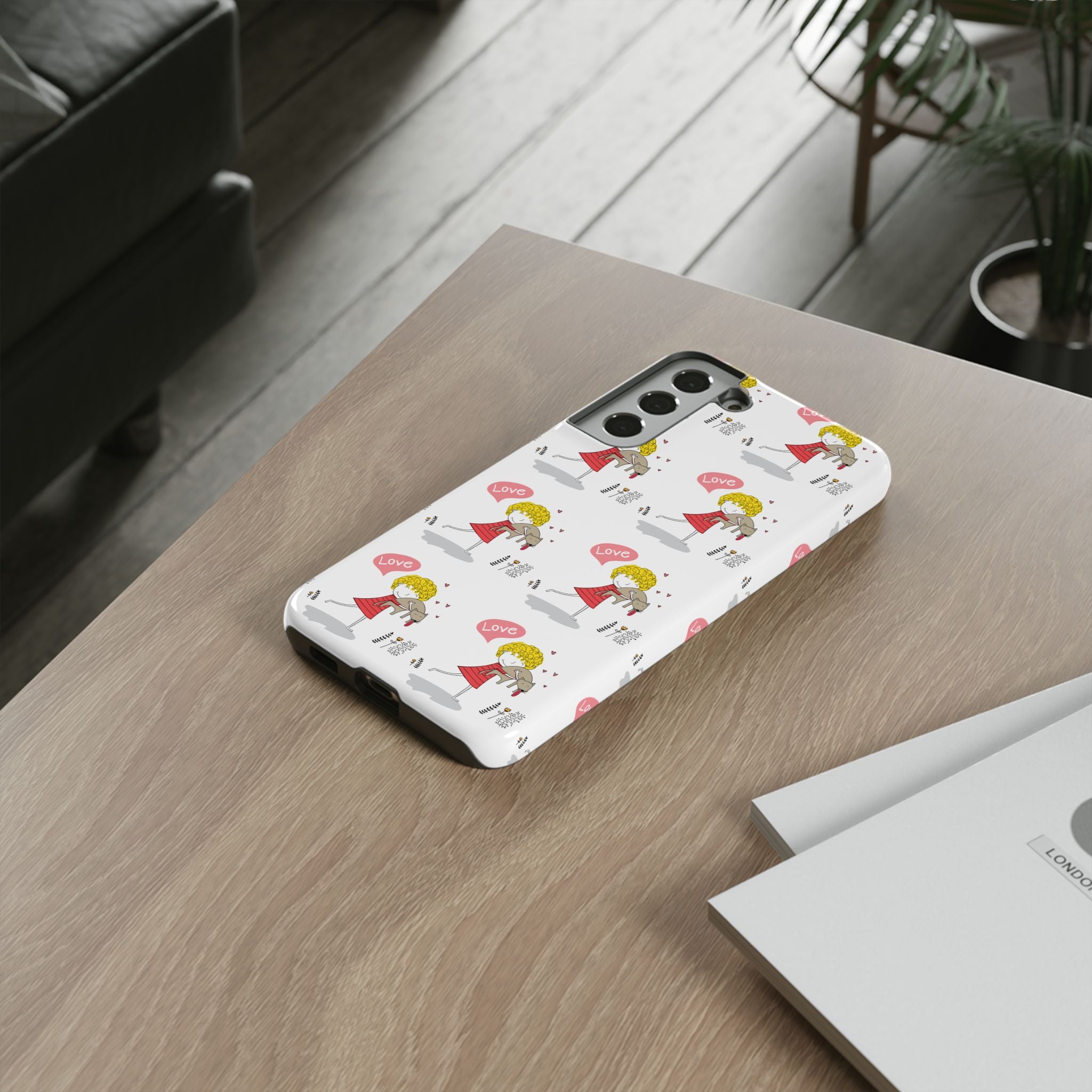 Love-Themed Phone Case | Cute Pet Lover Accessory, Perfect Gift for Birthdays, Anniversaries, Animal Lovers, Valentine's Day
