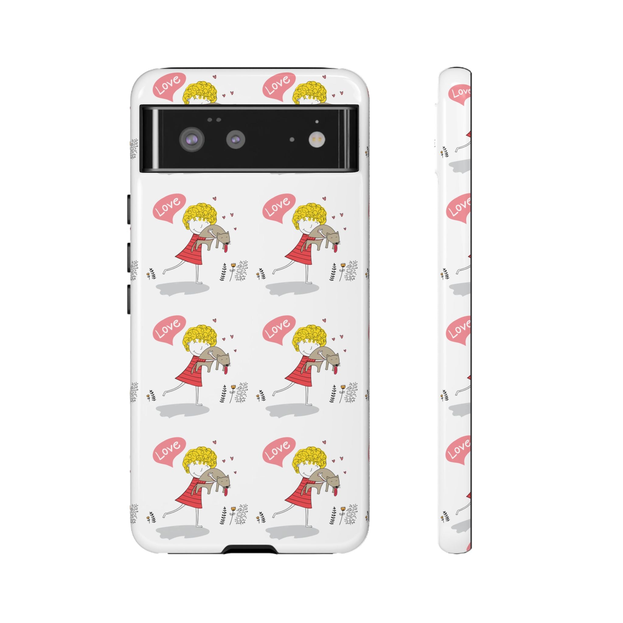 Love-Themed Phone Case | Cute Pet Lover Accessory, Perfect Gift for Birthdays, Anniversaries, Animal Lovers, Valentine's Day