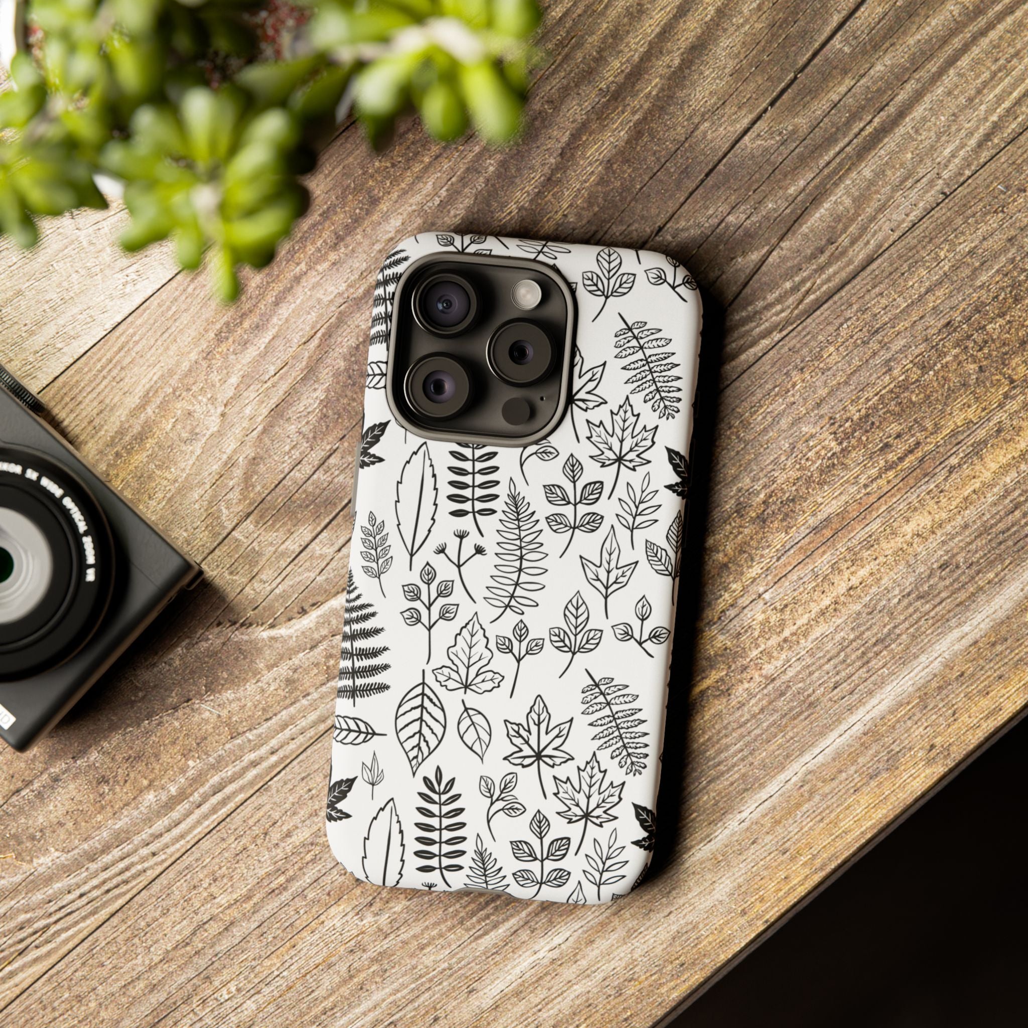 Stylish Phone Case for Nature Lovers, Botanical Design, Gift for Her, Fall Accessories, Customizable Tech Gear