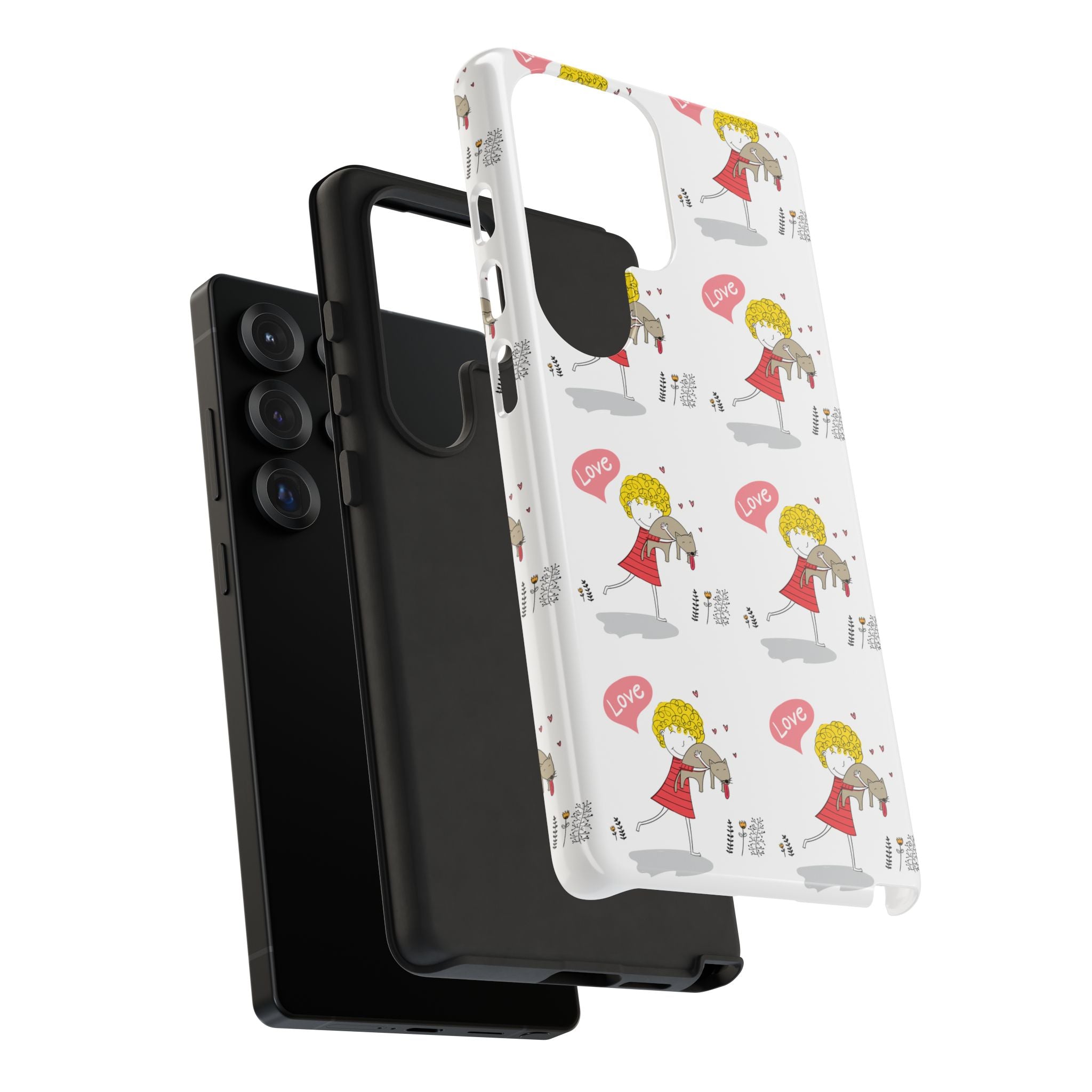 Love-Themed Phone Case | Cute Pet Lover Accessory, Perfect Gift for Birthdays, Anniversaries, Animal Lovers, Valentine's Day