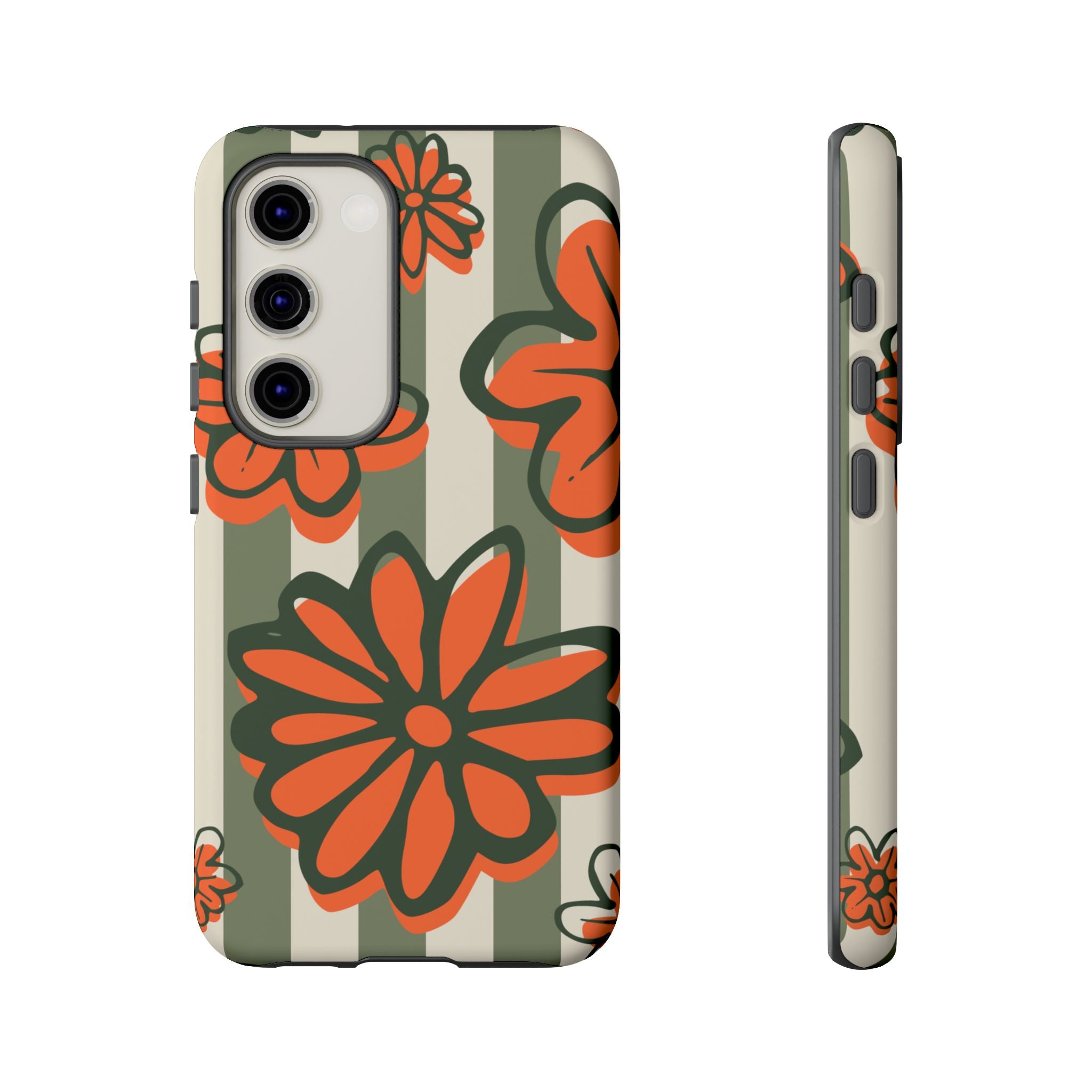 Floral Tough Phone Case - Trendy Protector for Pet Lovers, Super Cute Gift, Floral Design, Stylish Phone Cover, Unique Accessory
