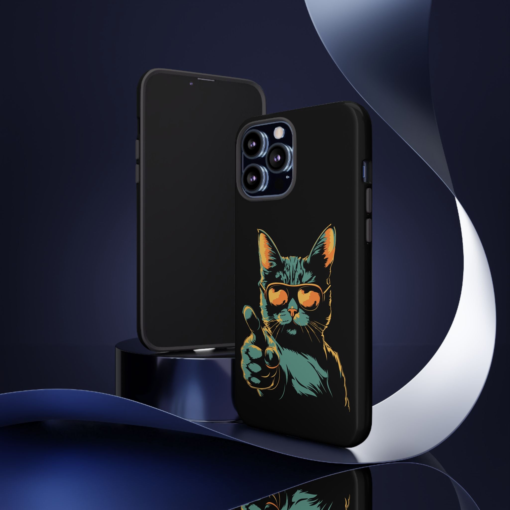 Cool Cat Phone Case, Stylish Phone Cover, Pet Lover Gift, Cute Cat Design, Fun Cat Accessories