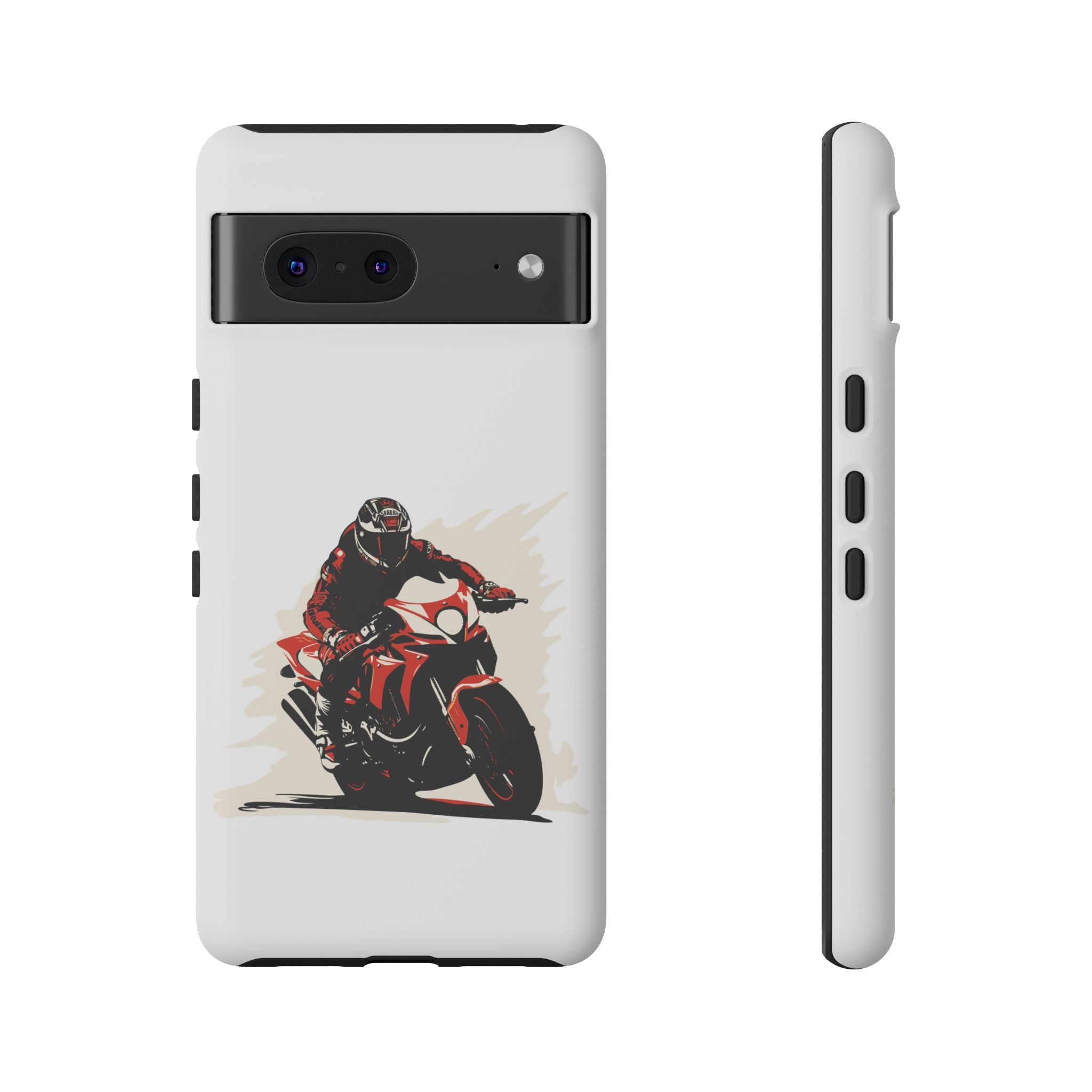 Motorcycle Phone Case, Tough Cases for Riders, Biker Accessory, Gifts for Motorcyclists, Red Bike Design