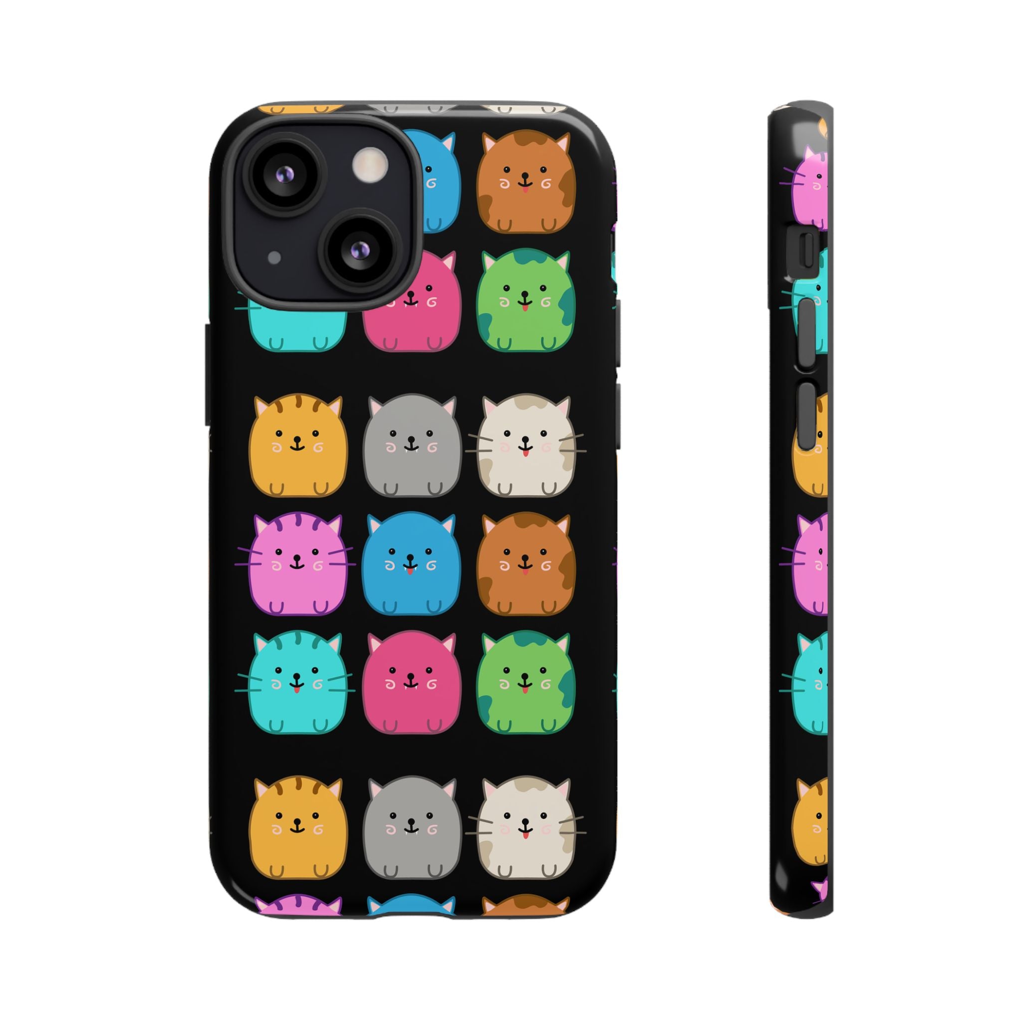 Cute Cat Phone Case, Kawaii Animal Lover Gift, Tough Phone Cover for Kids and Adults, Fun Cat Designs for Birthdays, Pet Lovers