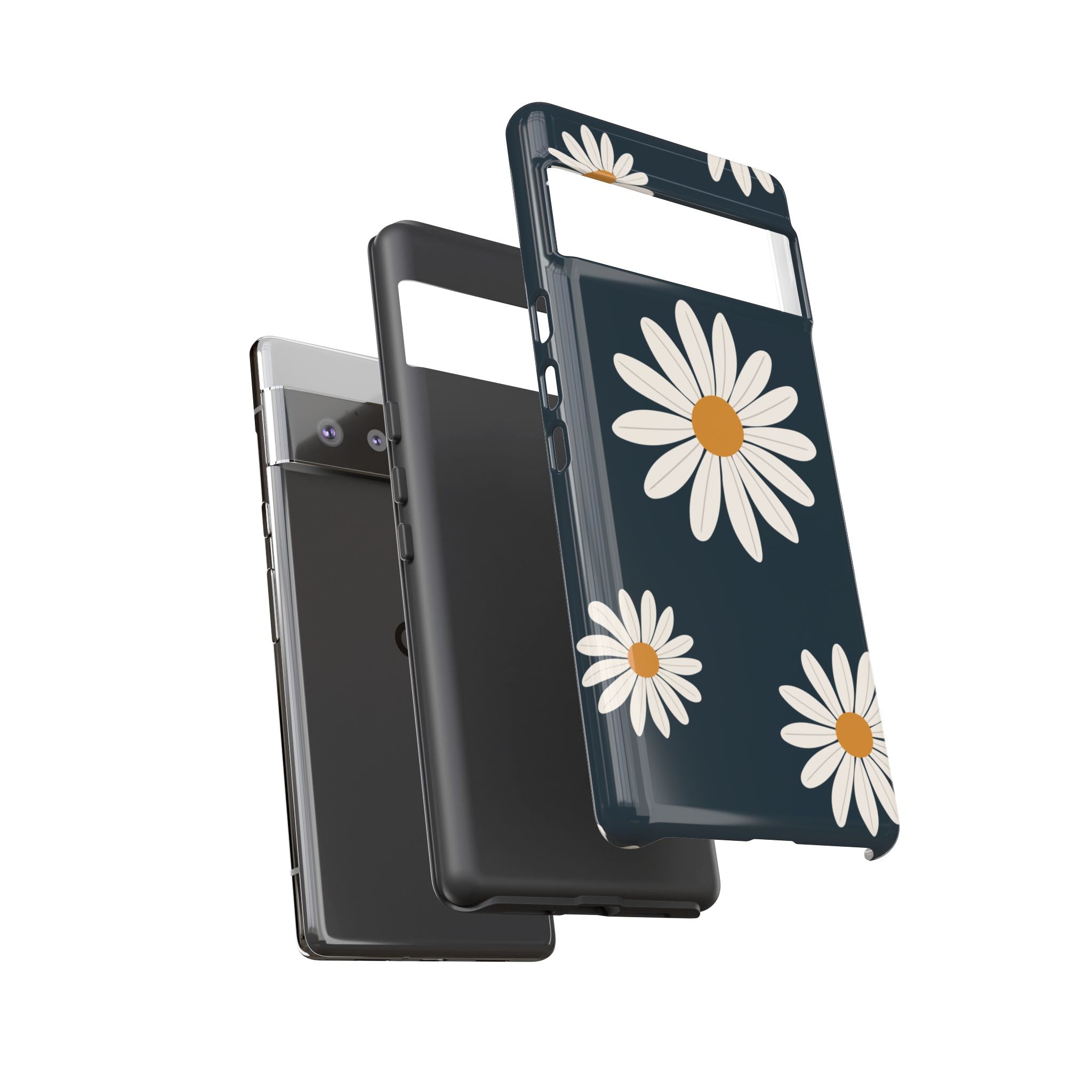 Daisy Phone Case, Floral Phone Cover, Tough Phone Case, Gift for Flower Lovers, Smartphone Accessory, Spring Design