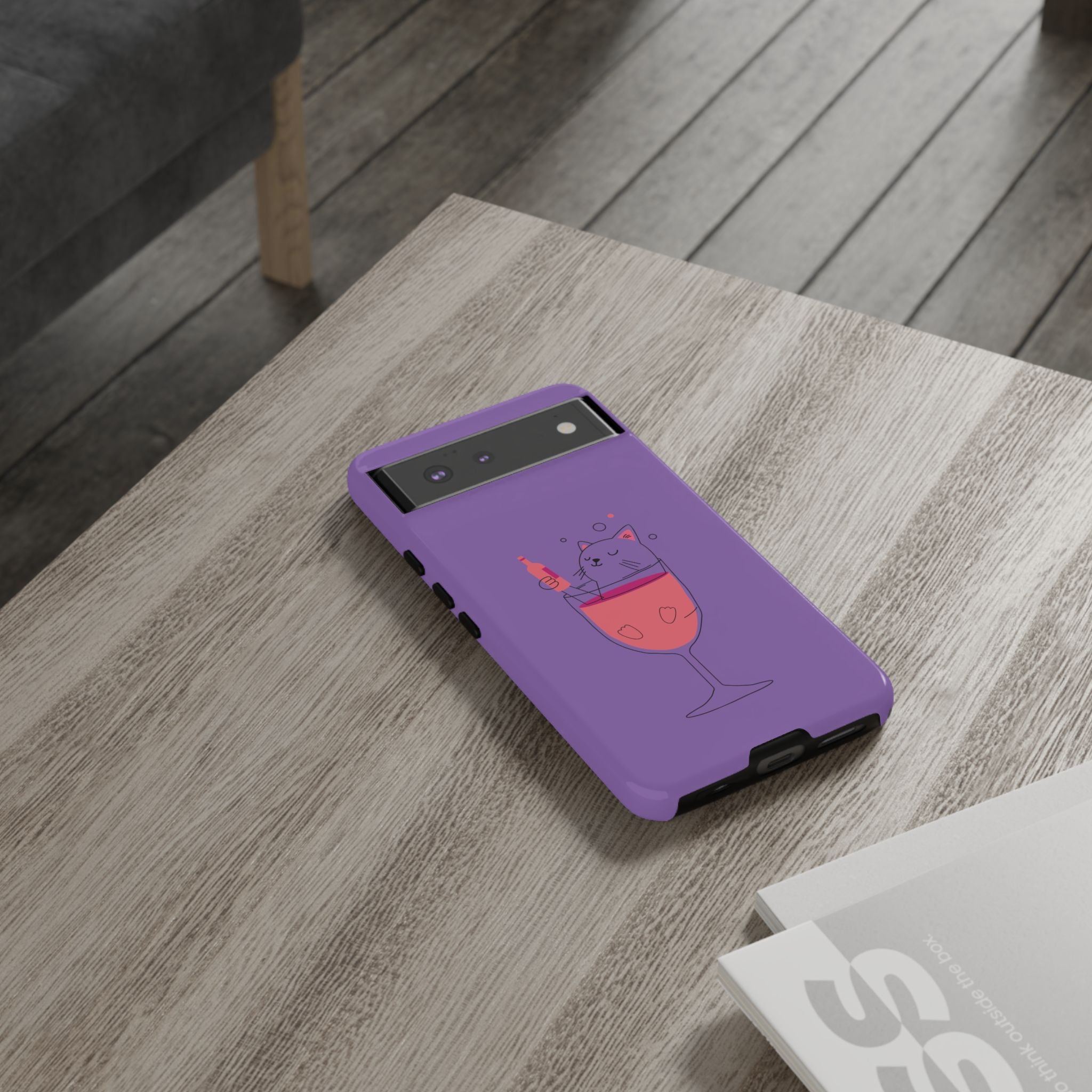 Cute Cat Phone Case, Fun Gift for Cat Lovers, Colorful Phone Cover, Pet Lover Accessory, Unique Cat Themed Case