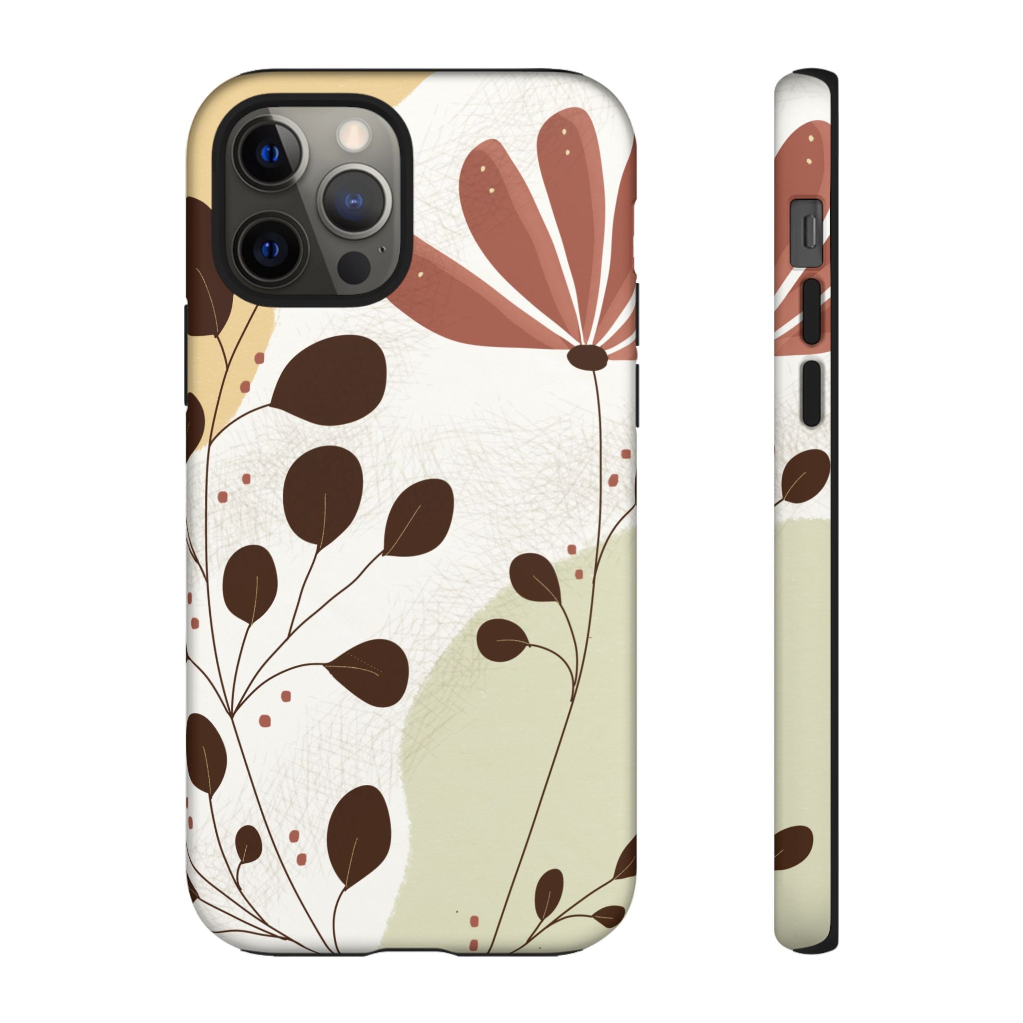 Floral Phone Case - Stylish Tough Cases for Women, Trendy Phone Cover, Gift for Her, Birthday Present, Everyday Use