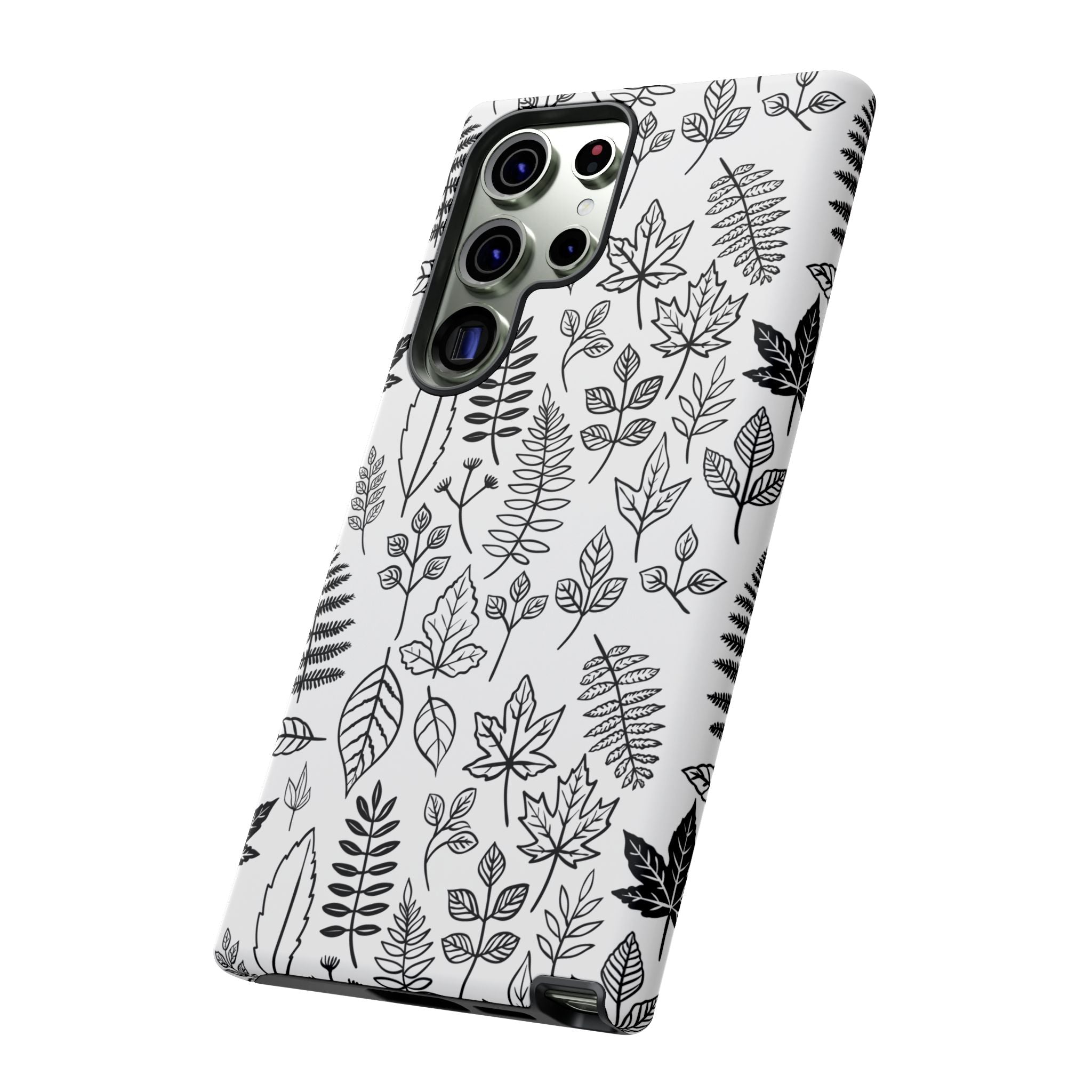 Stylish Phone Case for Nature Lovers, Botanical Design, Gift for Her, Fall Accessories, Customizable Tech Gear