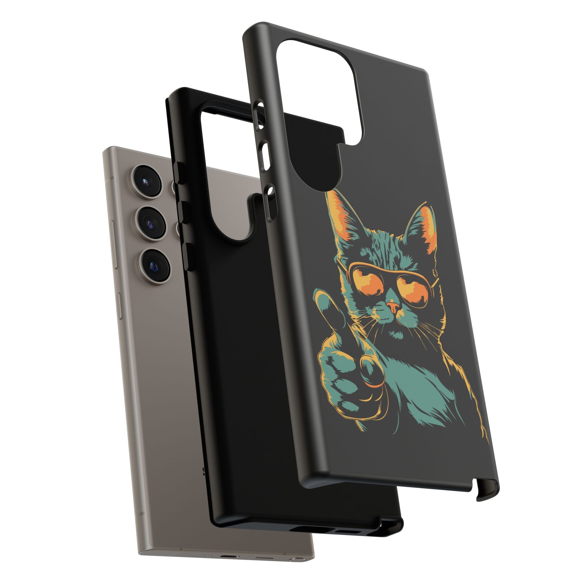 Cool Cat Phone Case, Stylish Phone Cover, Pet Lover Gift, Cute Cat Design, Fun Cat Accessories