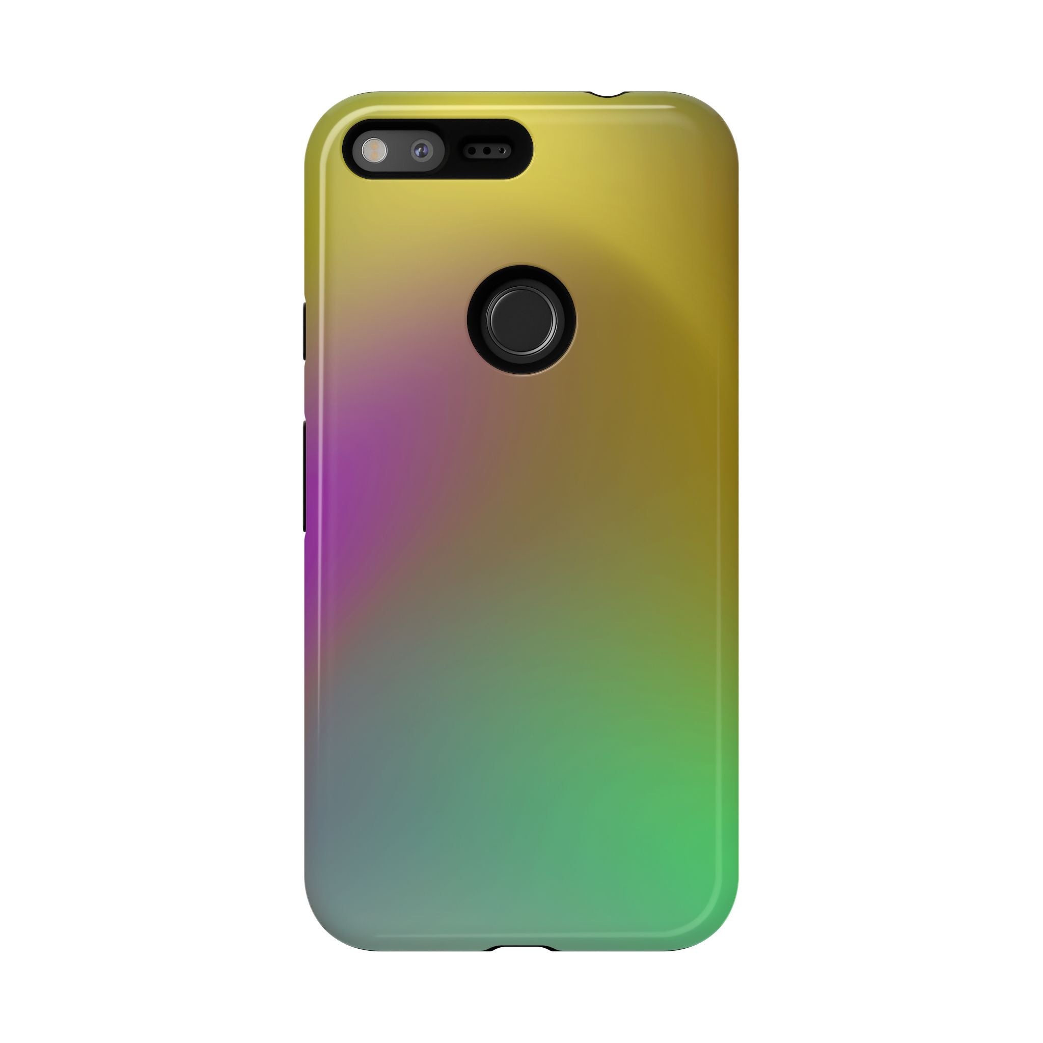 Vibrant Phone Case, Tough Cases, Colorful Phone Cover, Durable Mobile Case, Yellow Green Gradient Design