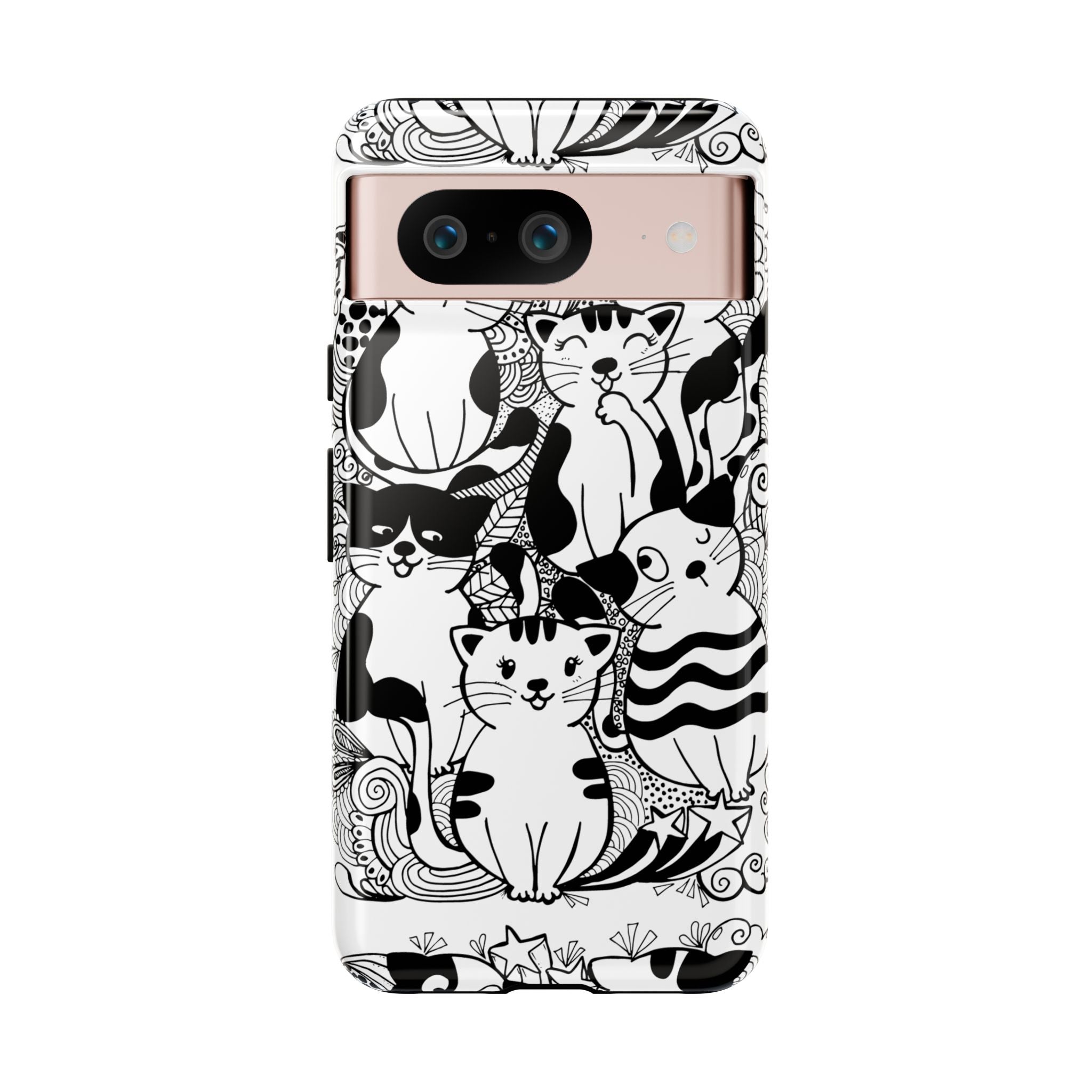 Cat-Themed Phone Case, Cute Cat Art, Pet Lover Gift, Birthday Present, Unique Cat Decor, Fun Tech Accessories, Animal Lover Case