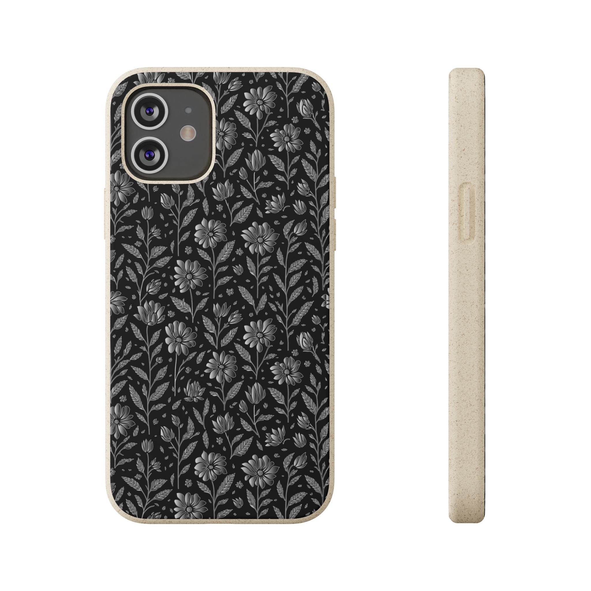 Eco-Friendly Floral Phone Case, Biodegradable iPhone Case, Sustainable Fashion Accessory, Nature Lover Gift, Eco-Conscious Phone Cover