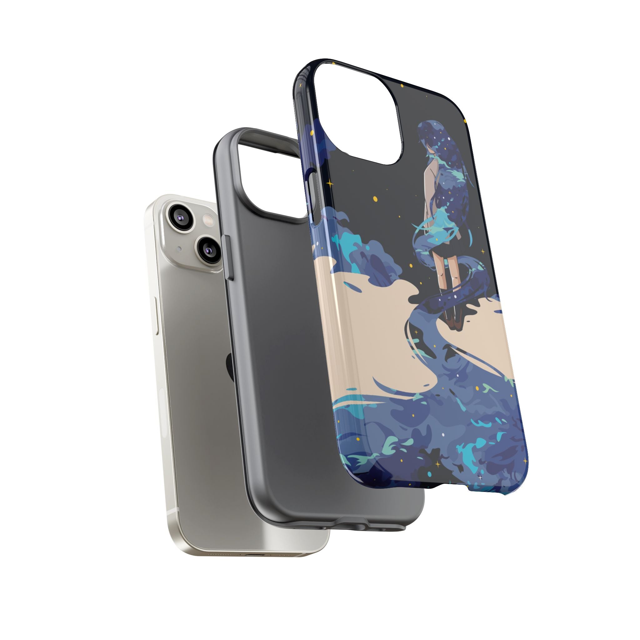 Galaxy-Inspired Phone Case, Celestial Design, Tough Phone Cover, Gift for Space Lovers, Artsy Accessories, Unique Merchandise