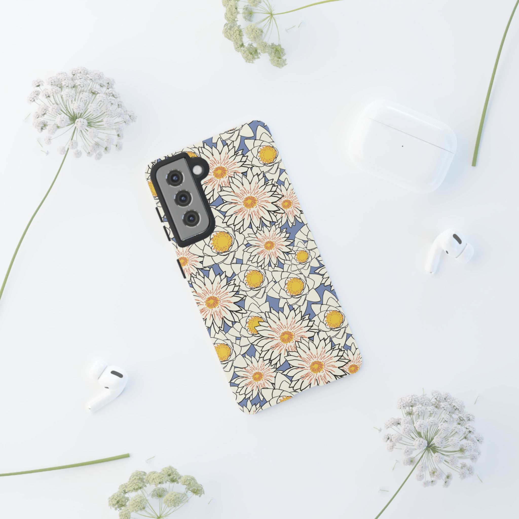 Stylish Phone Case, Floral Protective Cover, Gift for Nature Lovers, Trendy Tech Accessory, Customizable Phone Case