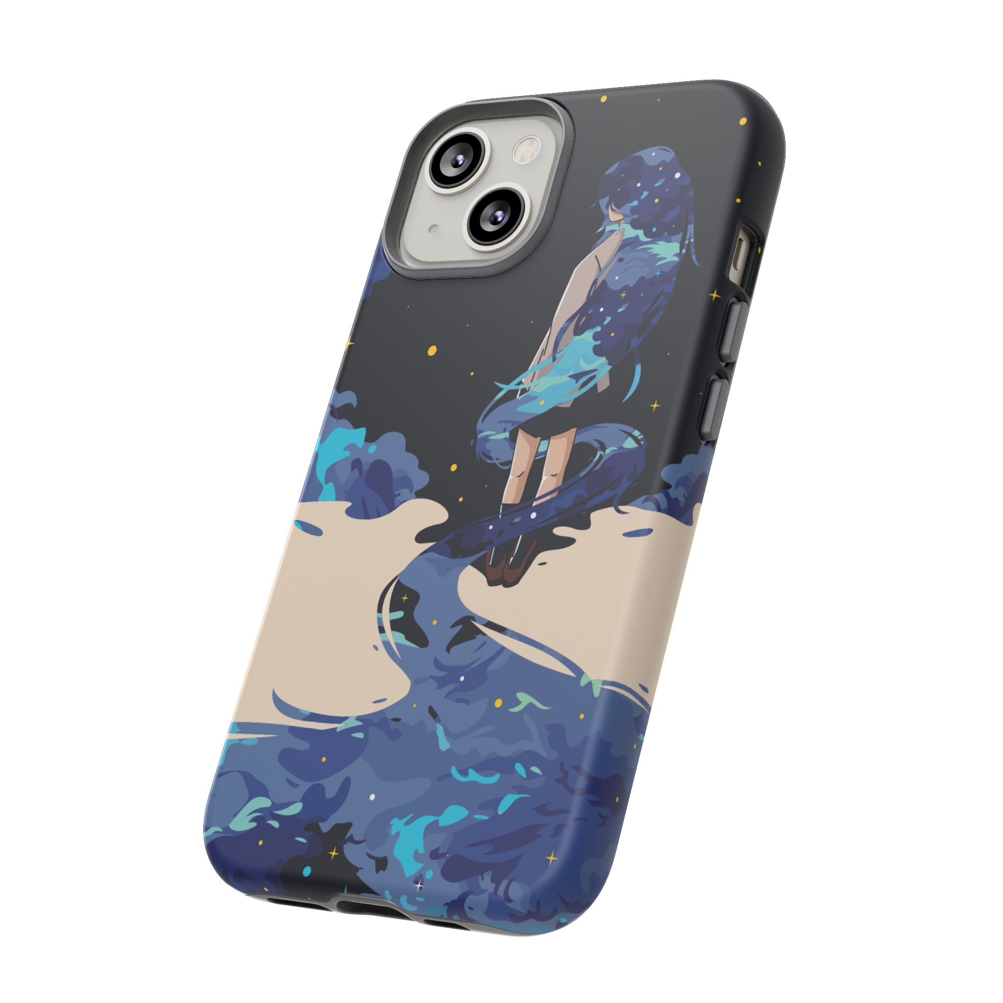 Galaxy-Inspired Phone Case, Celestial Design, Tough Phone Cover, Gift for Space Lovers, Artsy Accessories, Unique Merchandise