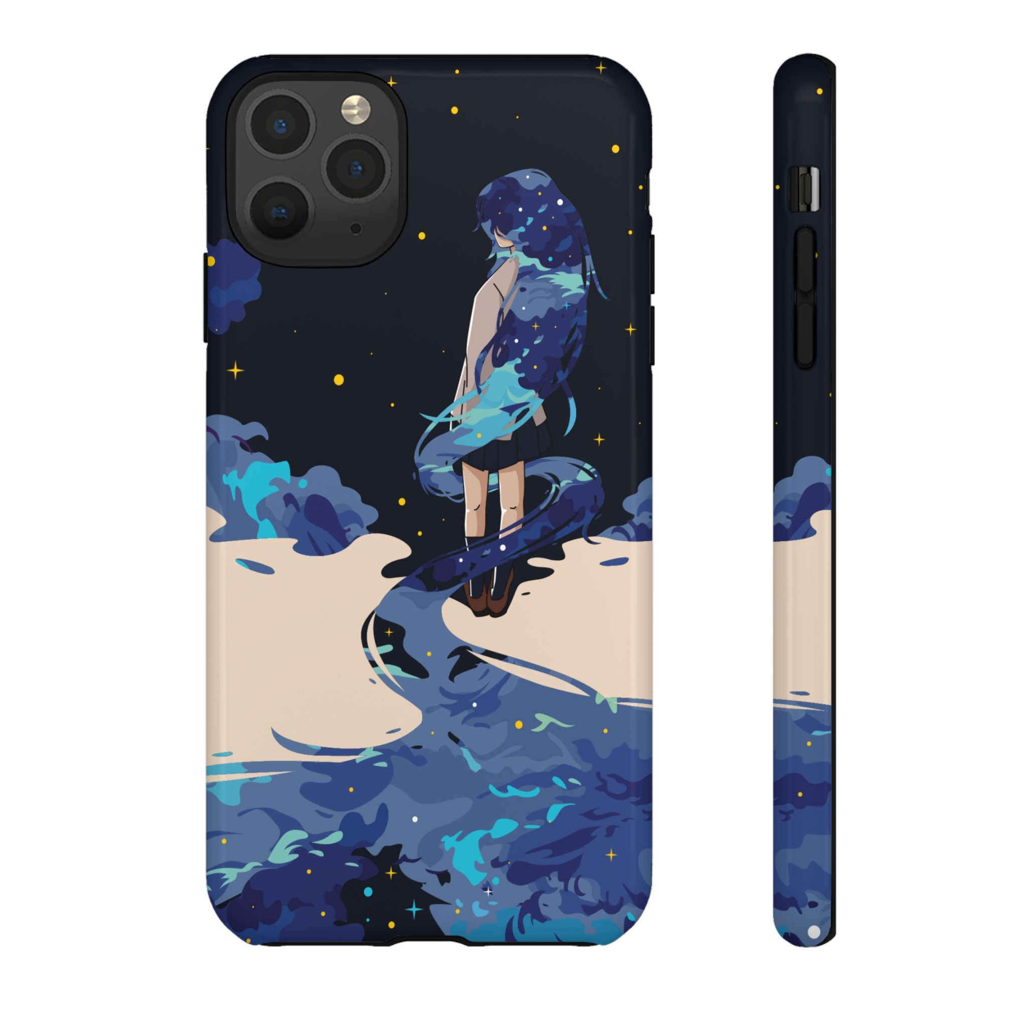 Galaxy-Inspired Phone Case, Celestial Design, Tough Phone Cover, Gift for Space Lovers, Artsy Accessories, Unique Merchandise