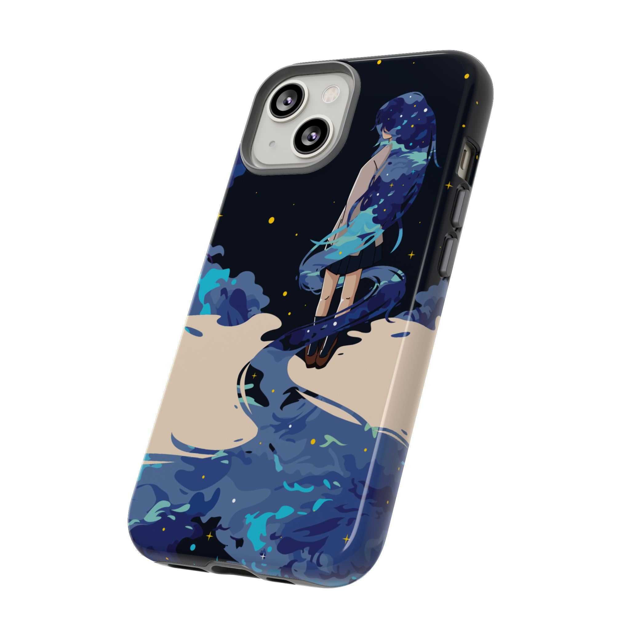 Galaxy-Inspired Phone Case, Celestial Design, Tough Phone Cover, Gift for Space Lovers, Artsy Accessories, Unique Merchandise