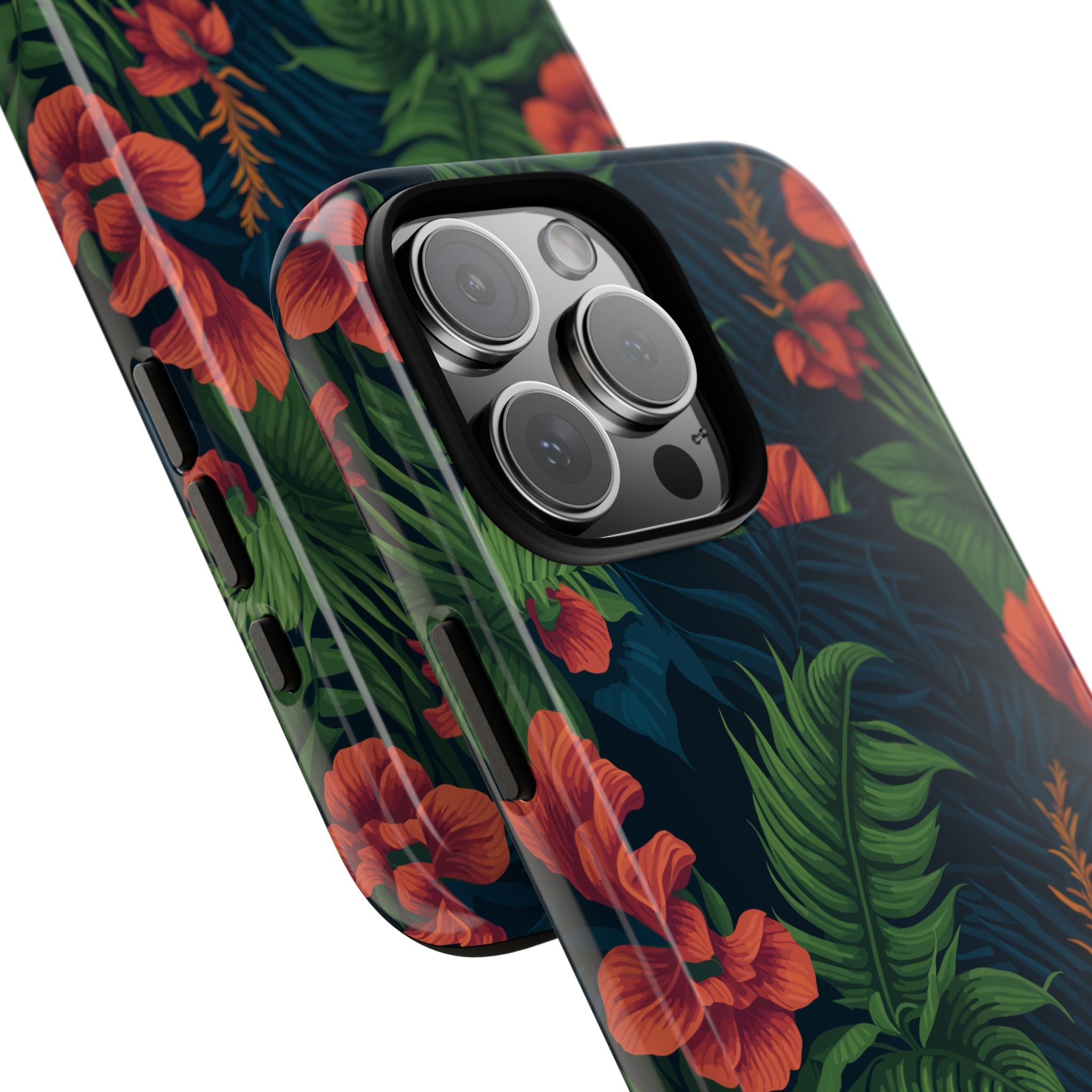 Tropical Phone Case with Floral Design, Eco-Friendly Protection for Summer Vibes, Ideal Gift for Nature Lovers, Vibrant Background