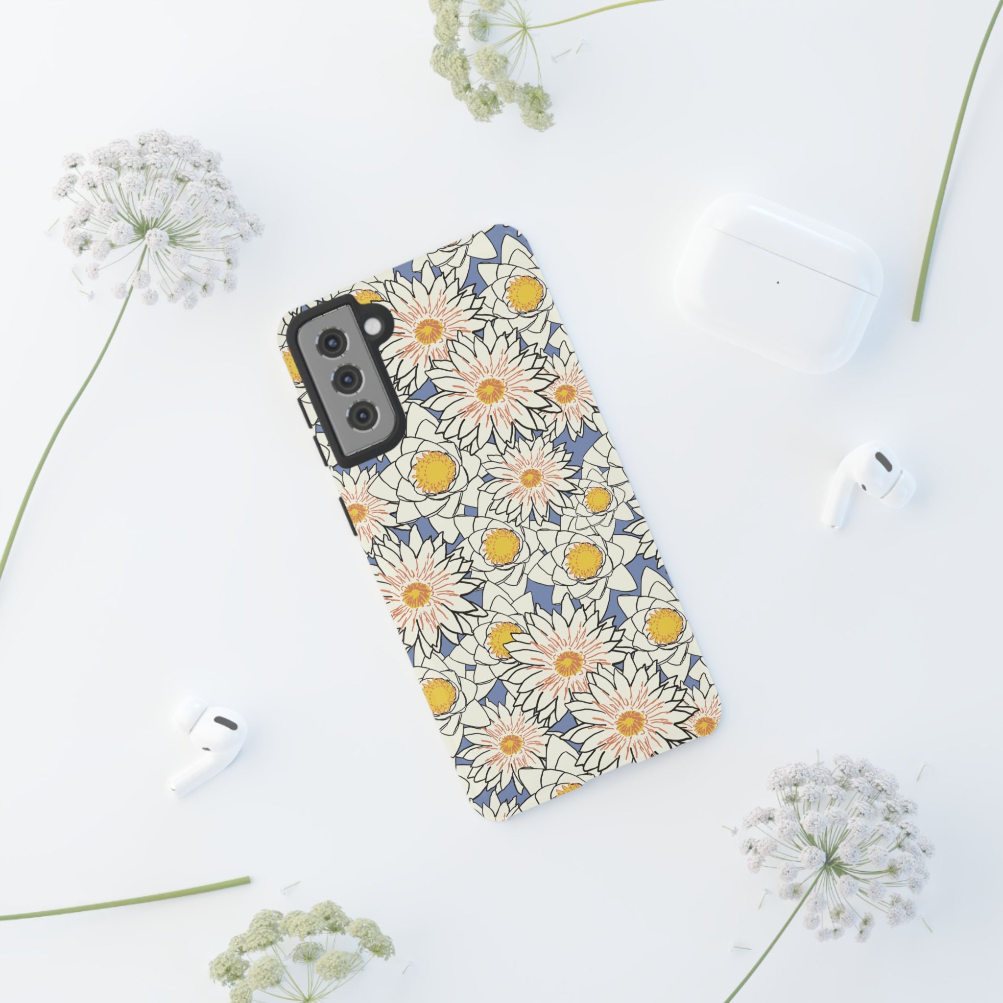 Stylish Phone Case, Floral Protective Cover, Gift for Nature Lovers, Trendy Tech Accessory, Customizable Phone Case