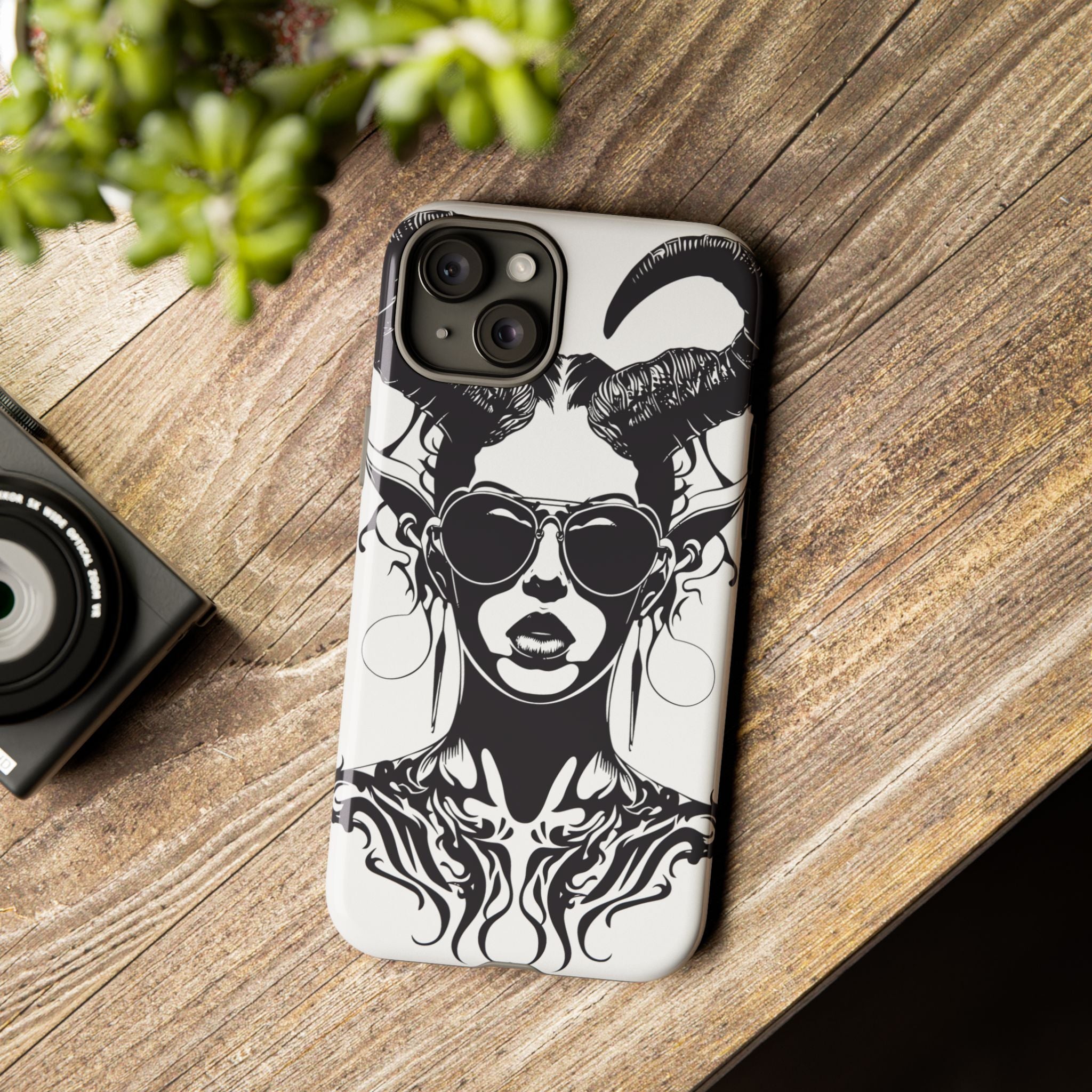 Tough Cases: Stylish Phone Case with Edgy Design, Protective Cover, Gift for Her, Trendy Accessories, Unique Art, Holiday Present