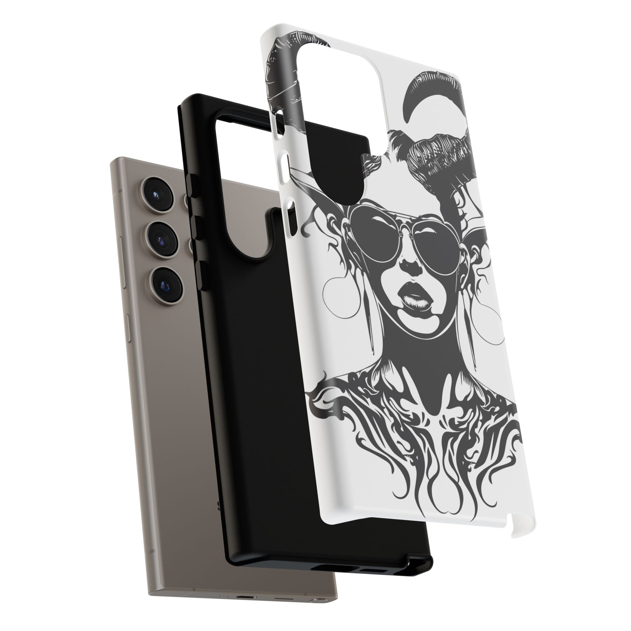 Tough Cases: Stylish Phone Case with Edgy Design, Protective Cover, Gift for Her, Trendy Accessories, Unique Art, Holiday Present
