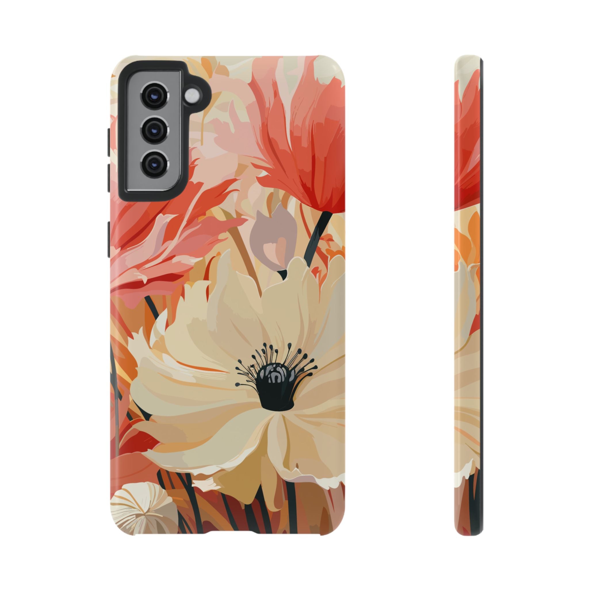 Floral Phone Case, Tough Protective Cover for Floral Lovers, Perfect Gift for Friends, Spring Celebration, Art Lovers Gift