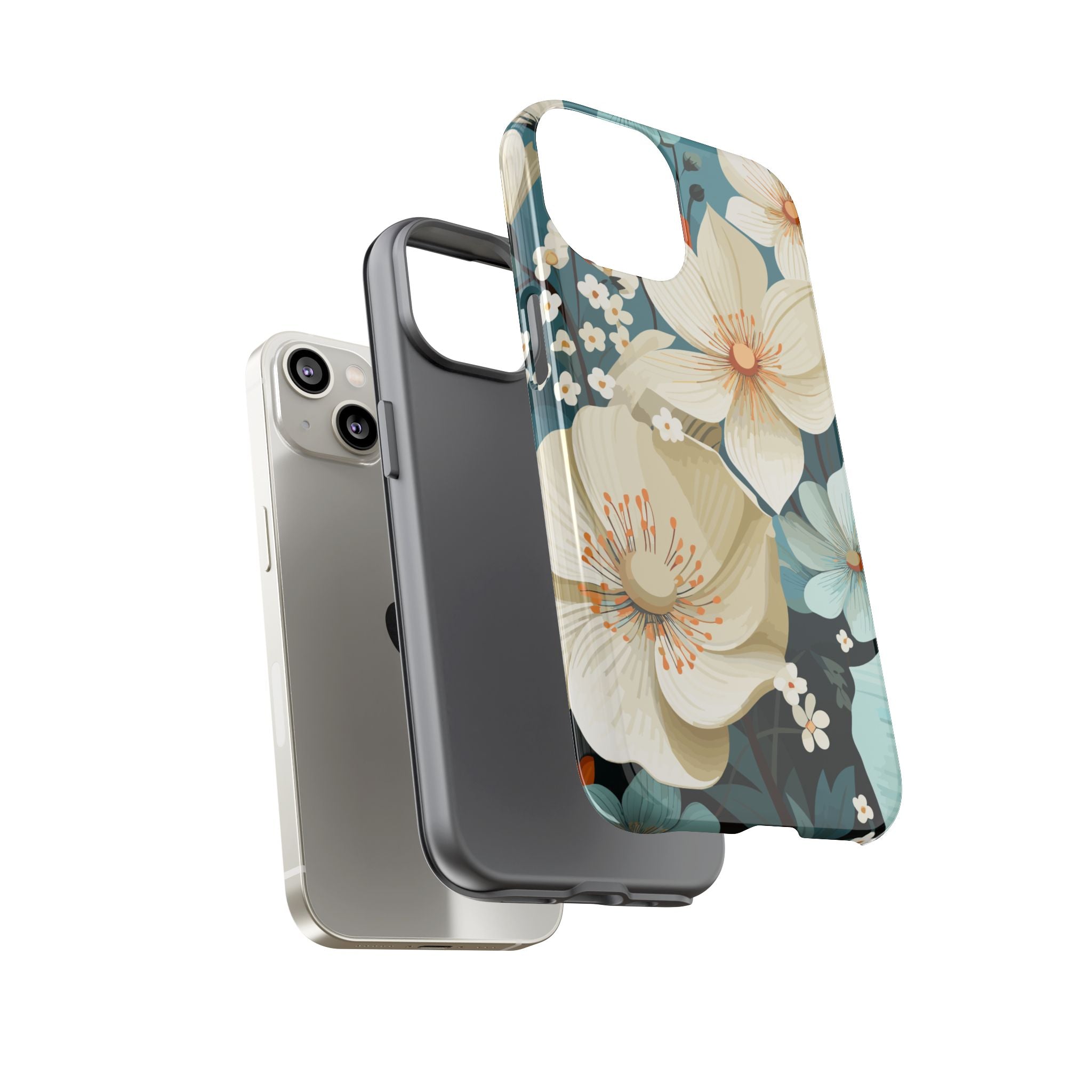 Floral Phone Case, Stylish Tough Cases with Botanical Design, Flower Print Phone Cover, Gifts for Nature Lovers, Eco-Friendly Mobile Cover