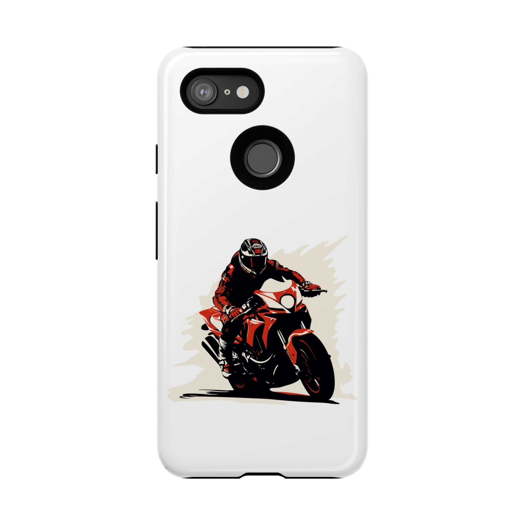 Motorcycle Phone Case, Tough Cases for Riders, Biker Accessory, Gifts for Motorcyclists, Red Bike Design