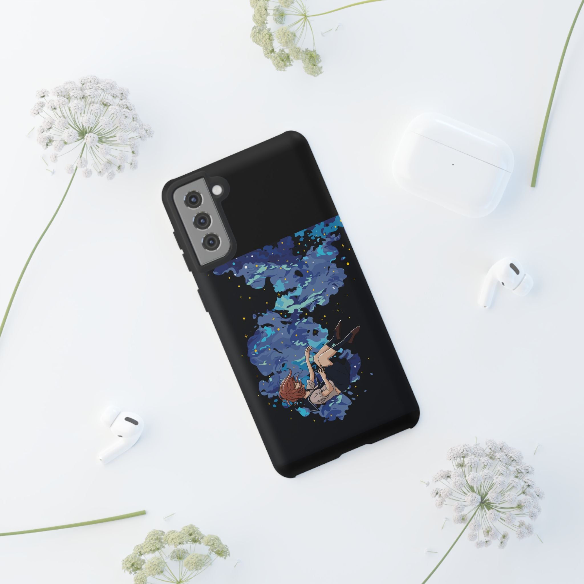 Tough Cases Phone Case - Artistic Galaxy Design, Cute Sleeve for Teens, Gift for Students, Unique Mobile Accessory, Trendy Tech Protection