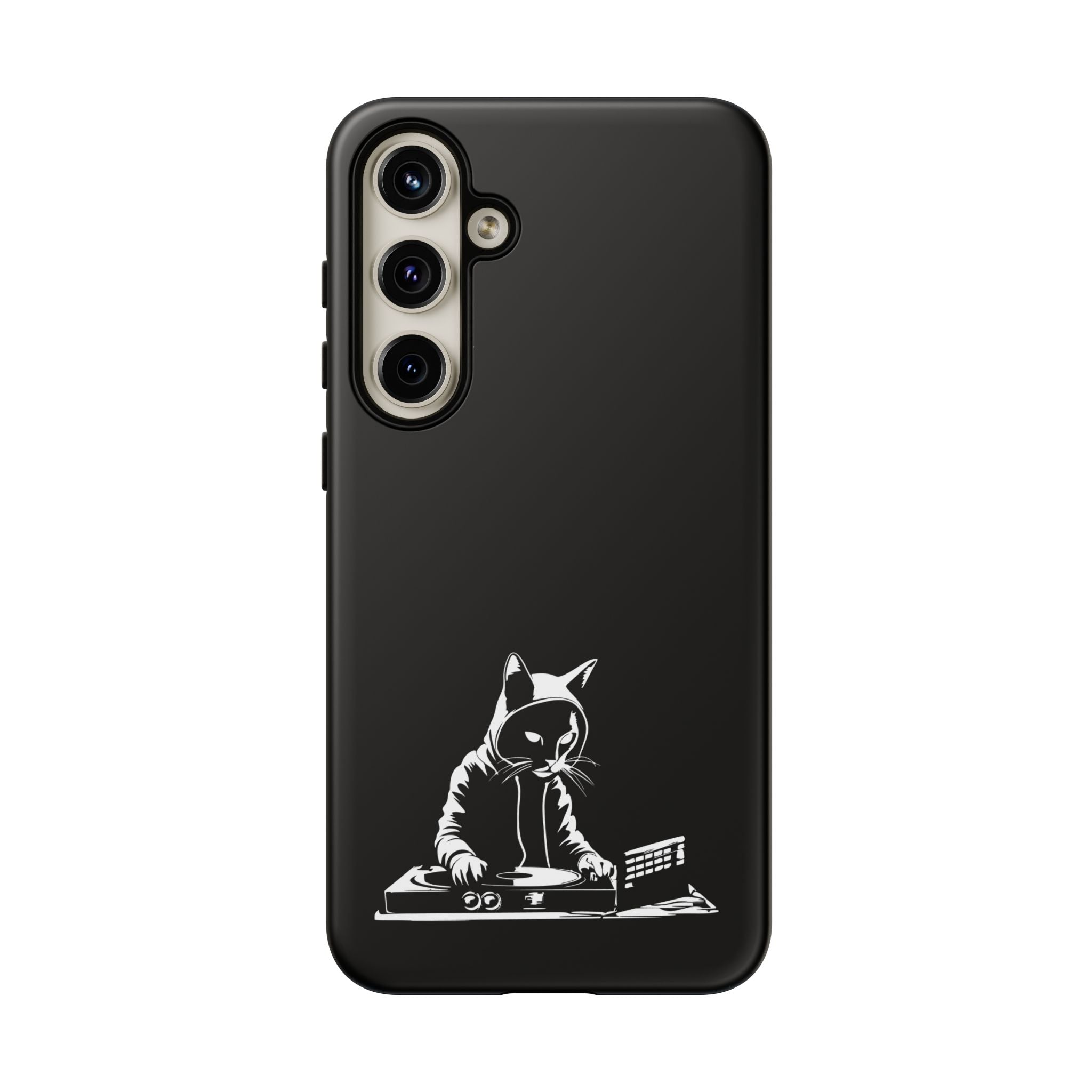 Cat DJ Phone Case | Stylish Tough Cases for Music Lovers, Gift for Cat Owners, Unique Phone Accessory, Cool Tech Gear