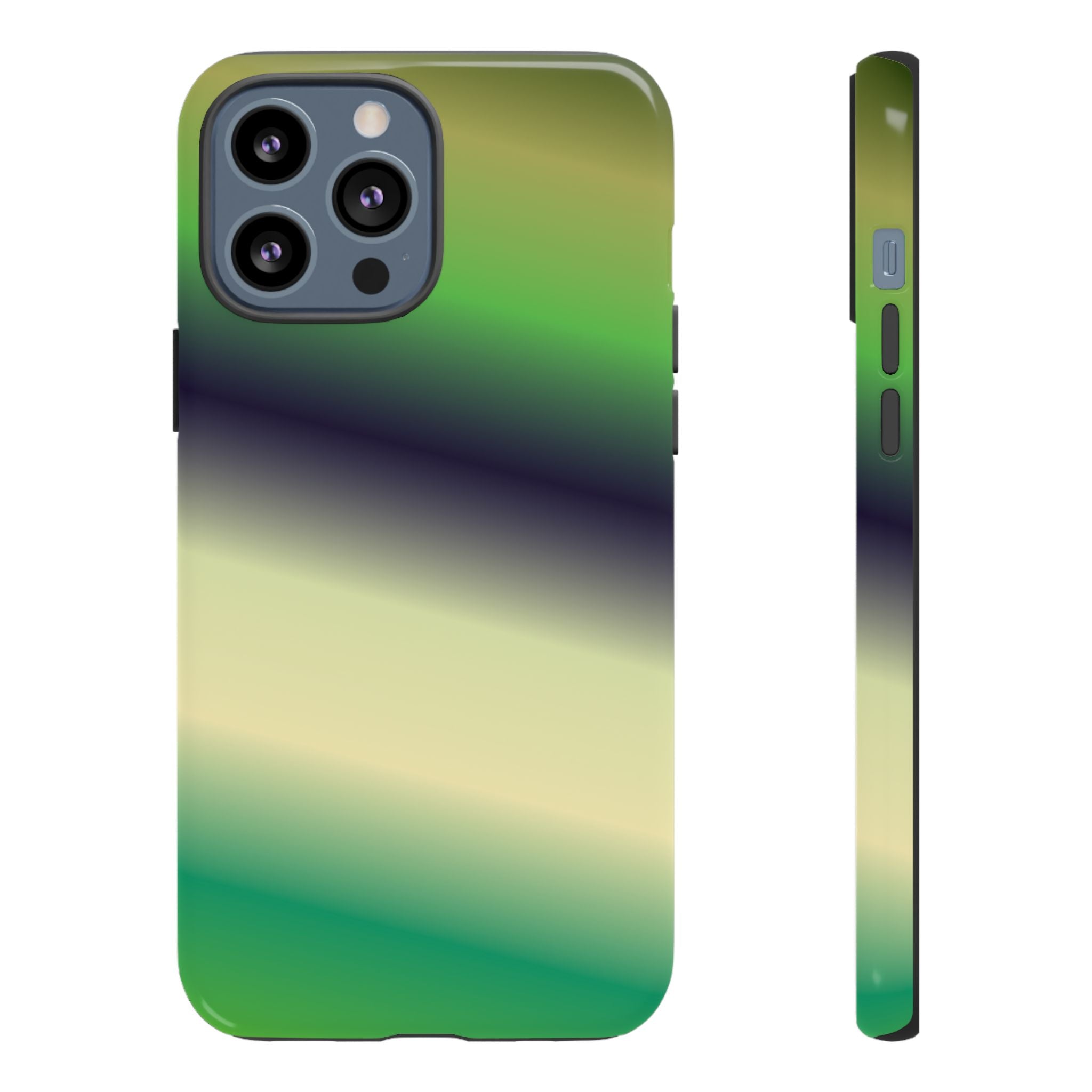 Gradient Phone Case - Tough Cases, Unique Cell Phone Cover, Stylish Tech Accessories, Green and Black Gradient, Perfect Gift