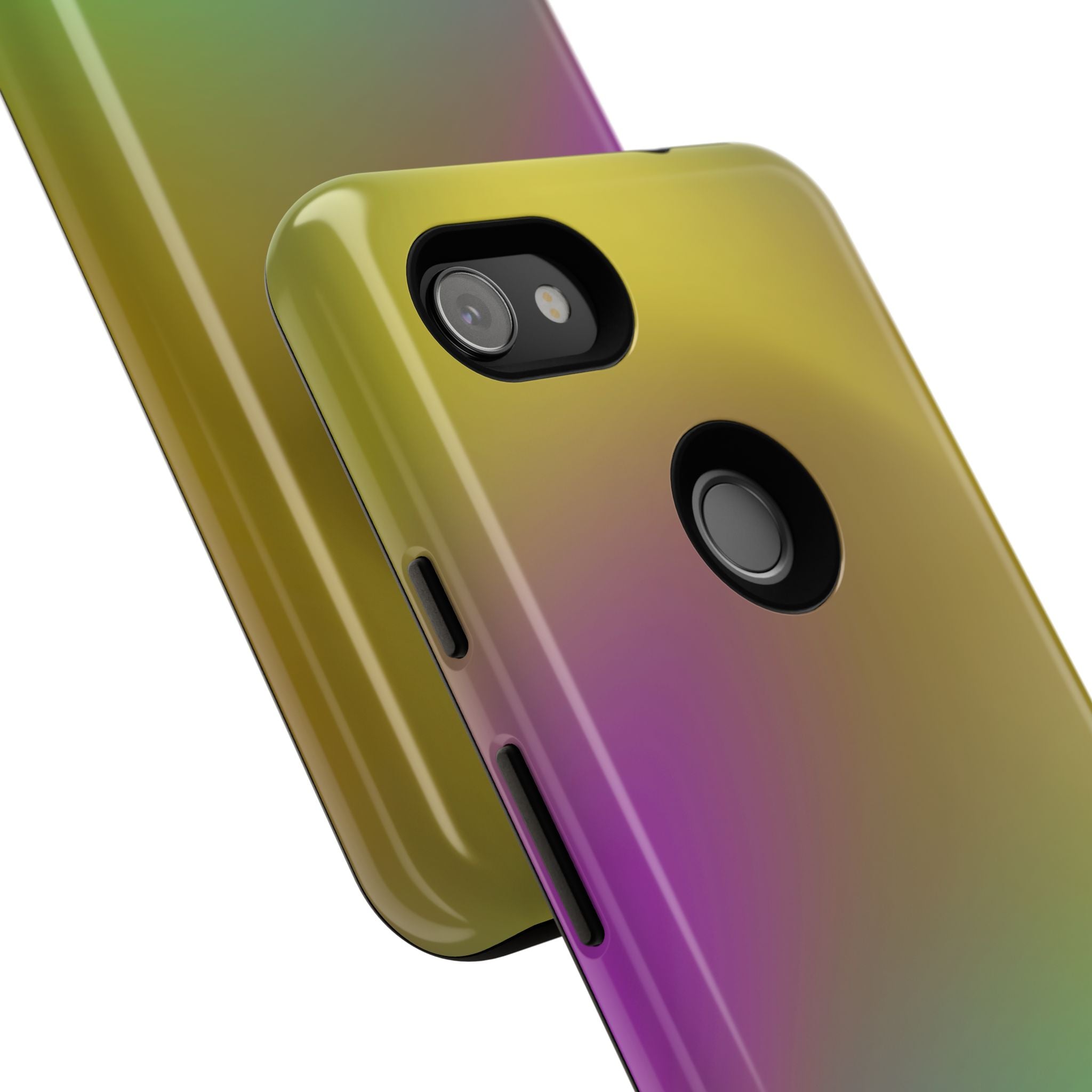 Vibrant Phone Case, Tough Cases, Colorful Phone Cover, Durable Mobile Case, Yellow Green Gradient Design