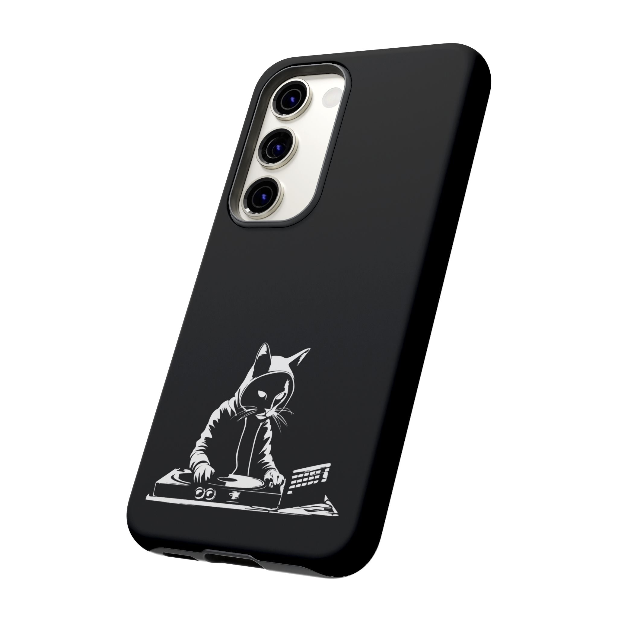 Cat DJ Phone Case | Stylish Tough Cases for Music Lovers, Gift for Cat Owners, Unique Phone Accessory, Cool Tech Gear