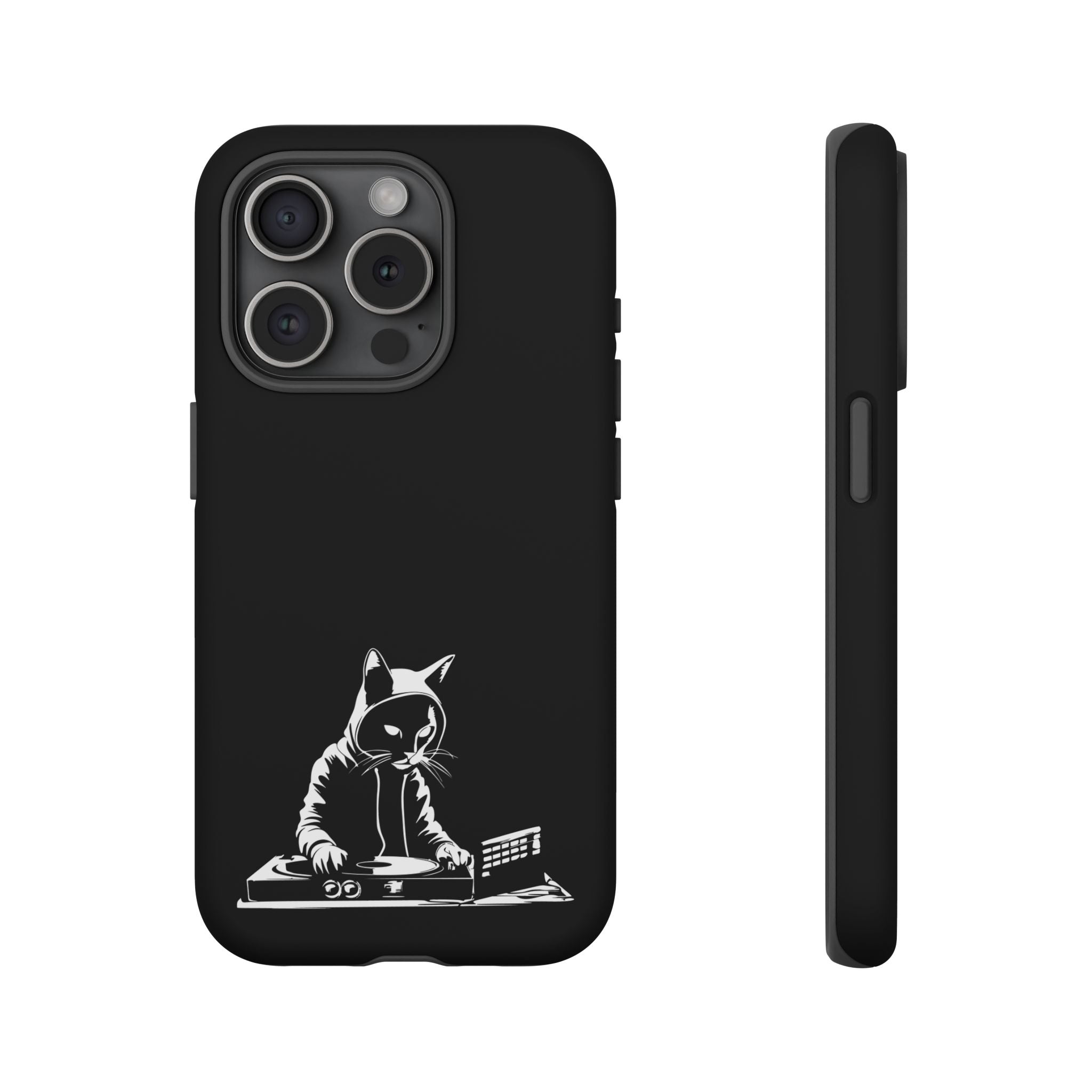 Cat DJ Phone Case | Stylish Tough Cases for Music Lovers, Gift for Cat Owners, Unique Phone Accessory, Cool Tech Gear