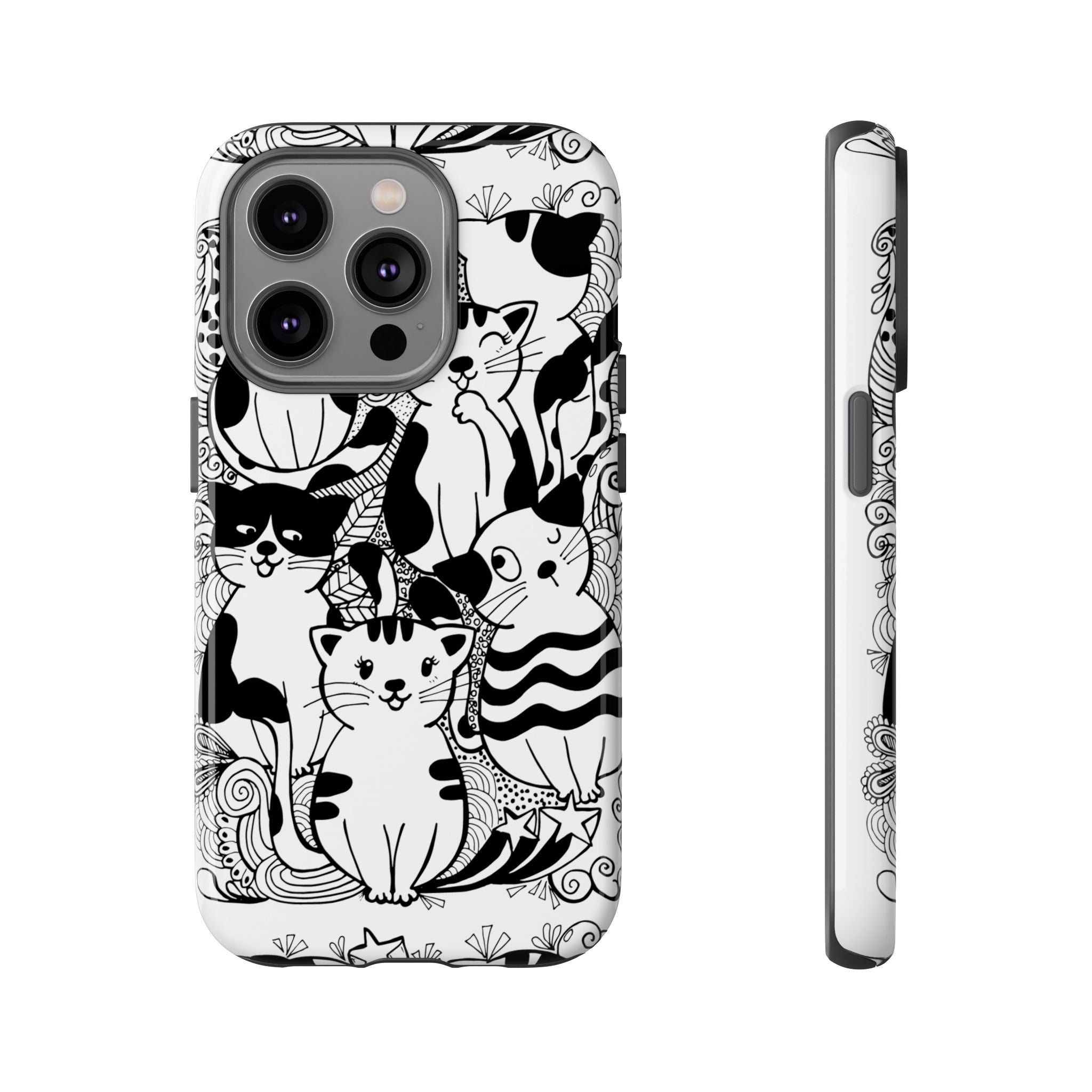 Cat-Themed Phone Case, Cute Cat Art, Pet Lover Gift, Birthday Present, Unique Cat Decor, Fun Tech Accessories, Animal Lover Case