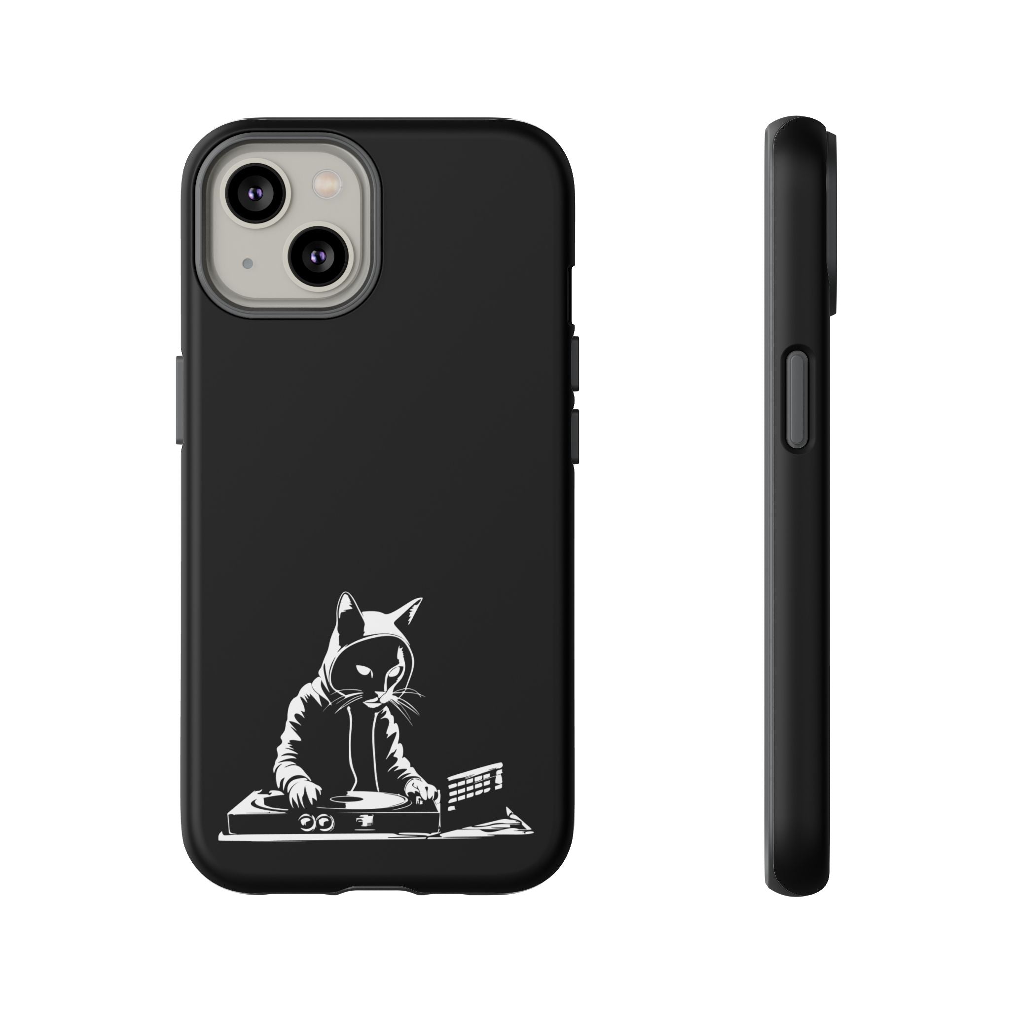 Cat DJ Phone Case | Stylish Tough Cases for Music Lovers, Gift for Cat Owners, Unique Phone Accessory, Cool Tech Gear